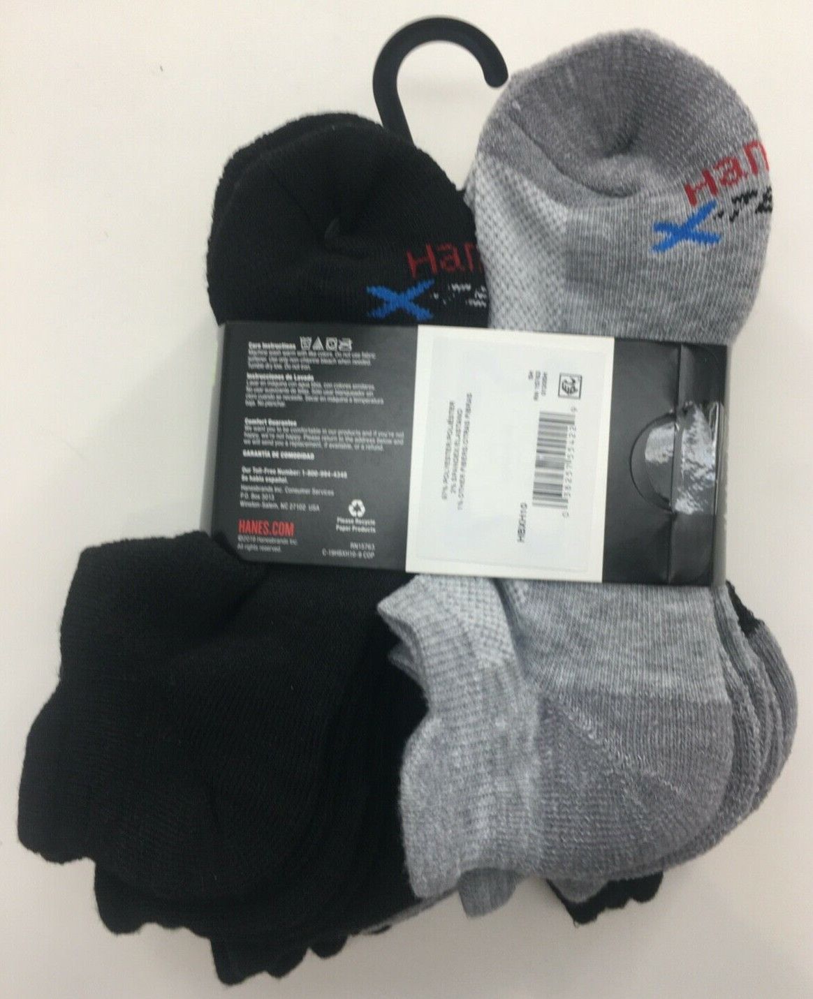 Hanes Boys 10 – Pack No Show Socks Assorted Colors Size L / G Boys Shoe size 3-9