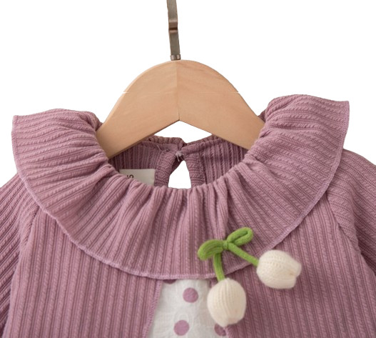 Baby Girl Polka Dot Dress – Cute Purple Children’s Clothing for 6M+