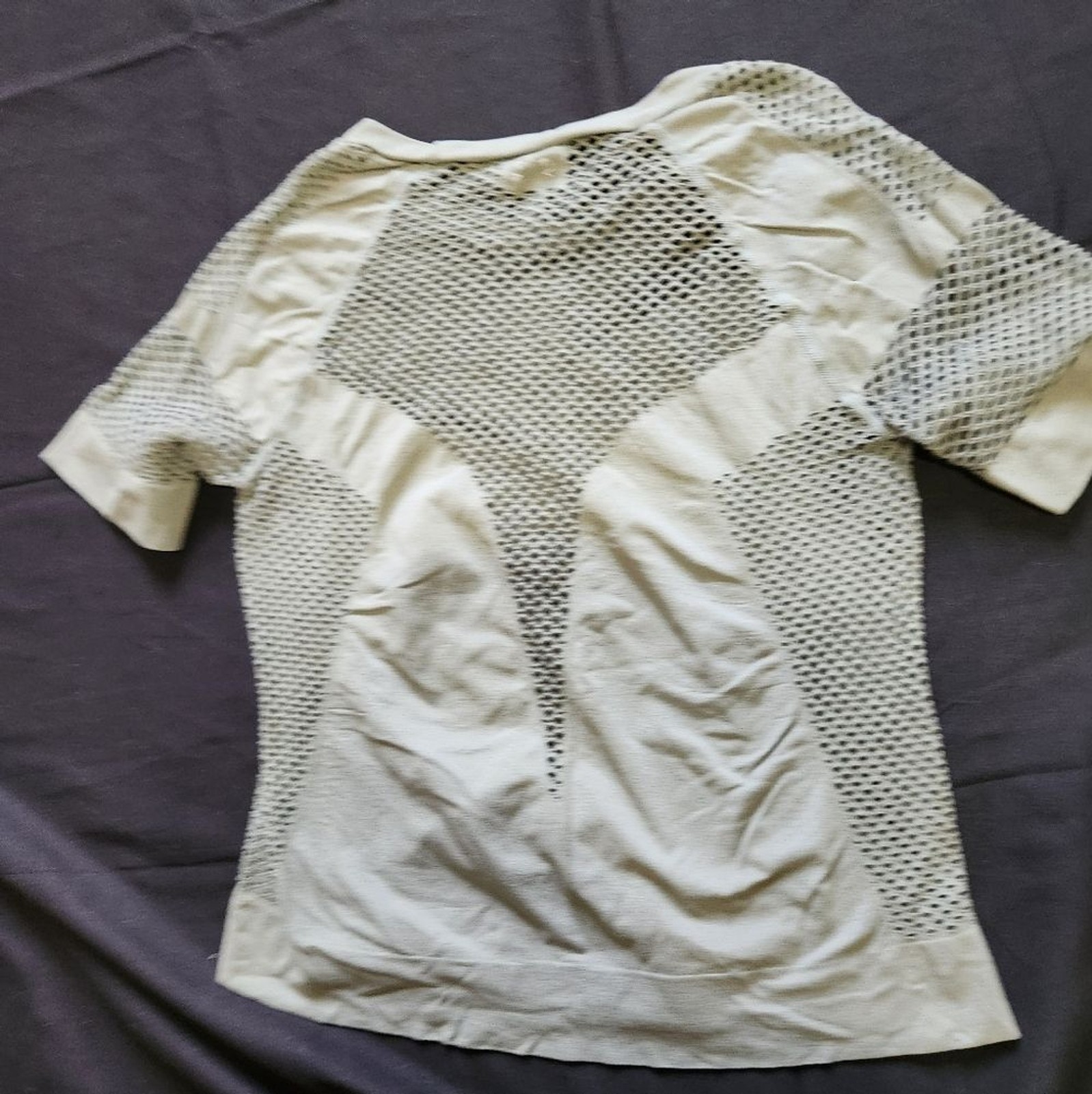 Varley Olive Mesh Short Sleeve Tee Size S