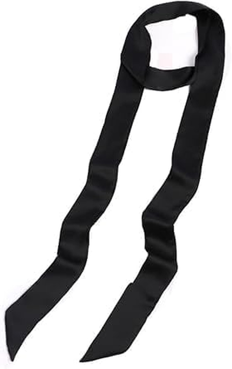 Black Satin Ribbon Belt Long Chiffon Sash Waist Belt for Bridal Wedding Dress Be