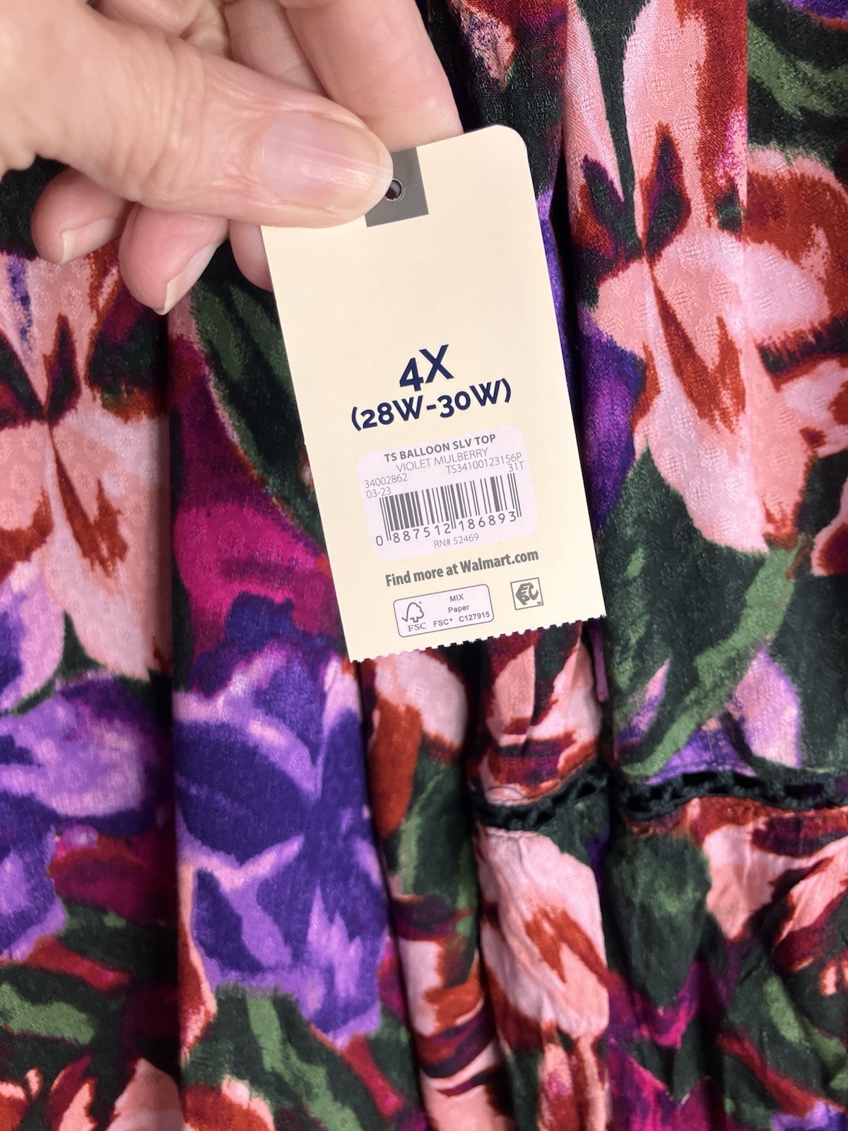 Terra & Sky 4X NWT Green Purple Pink LS Tunic Top Embroidered Boho Artsy