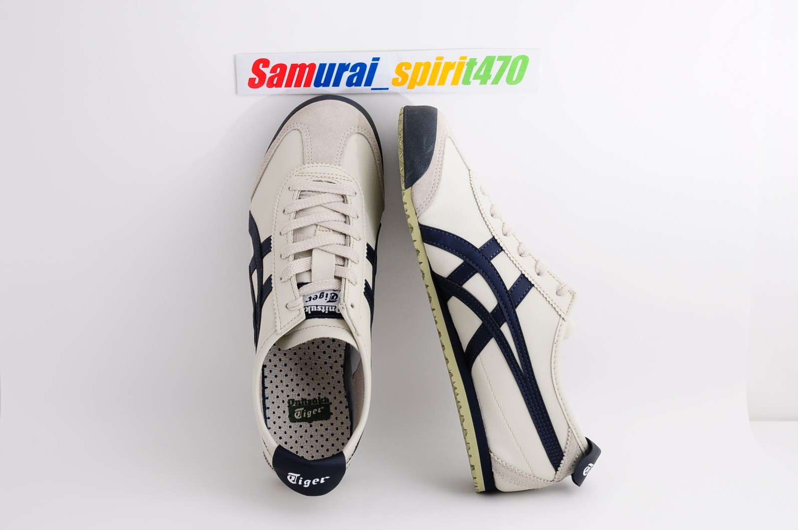 Onitsuka Tiger Genuine MEXICO 66 1183C102 BIRCH /PEACOAT US Buyer No Import duty