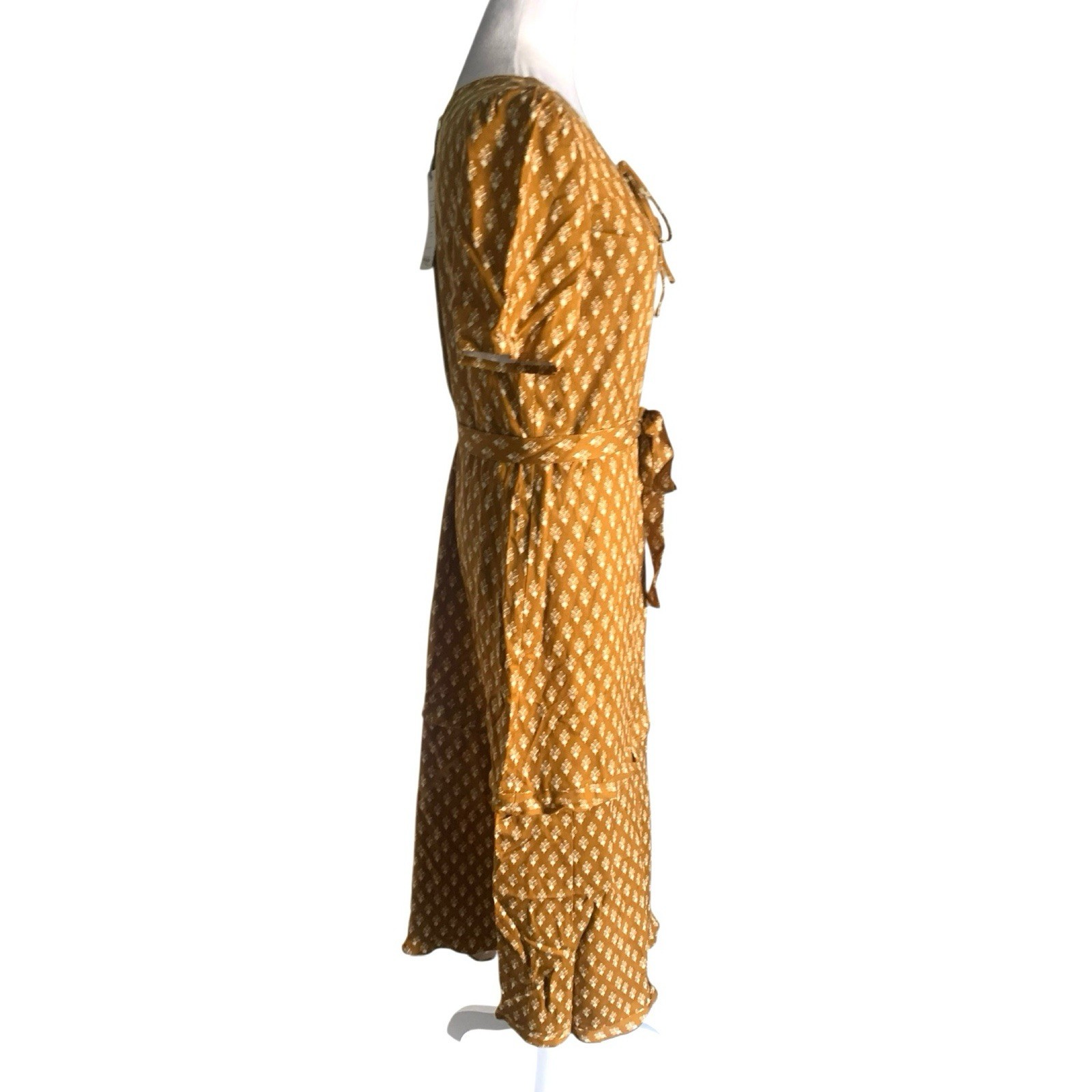 NWT VETTA Capsule Womens Small Gold Print The House Dress Haven Convertible Maxi
