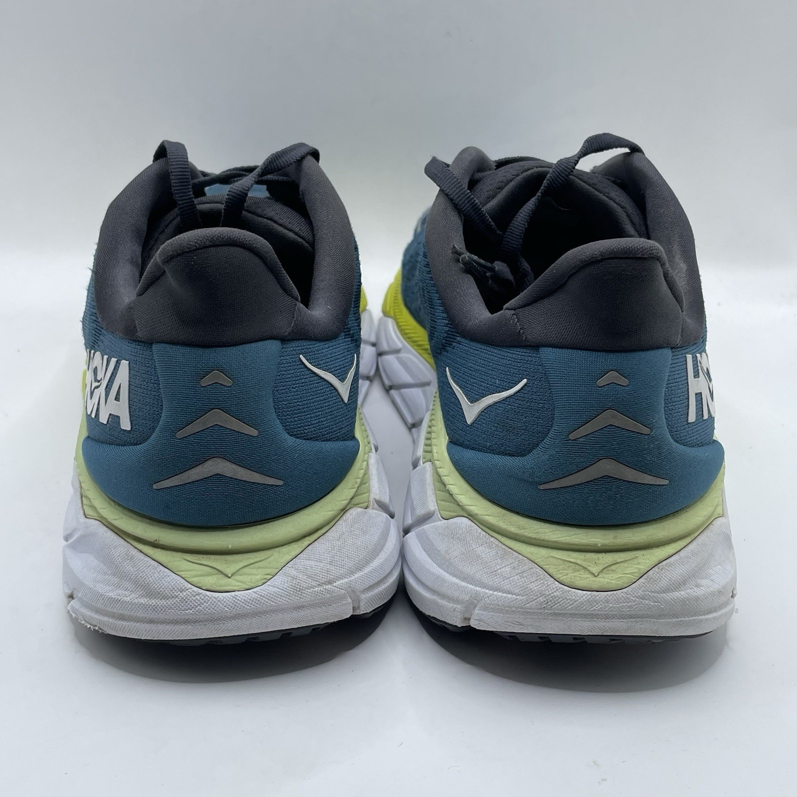 HOKA Arahi 6 Wide Men’s Low Top Lace-Up Running Sneakers Blue Green Sz 11 2E