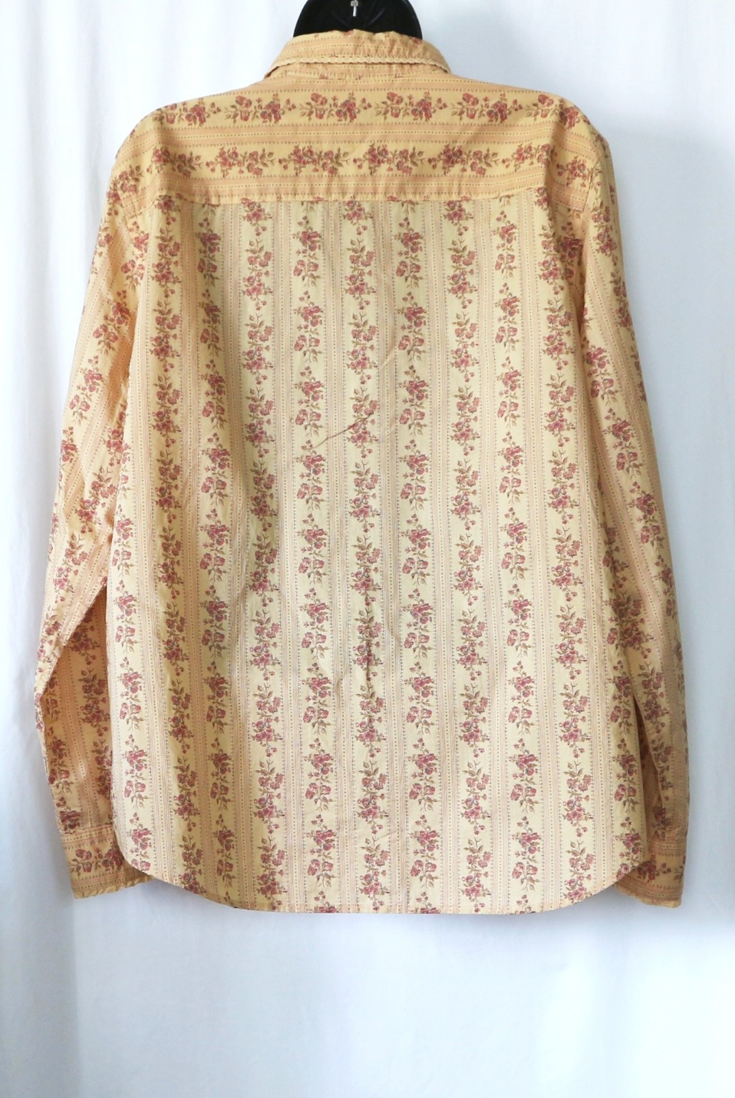 LAUREN RALPH LAUREN Tan Prairie Floral Blse 48 In Chst 28 In Lng Sz XL EXC