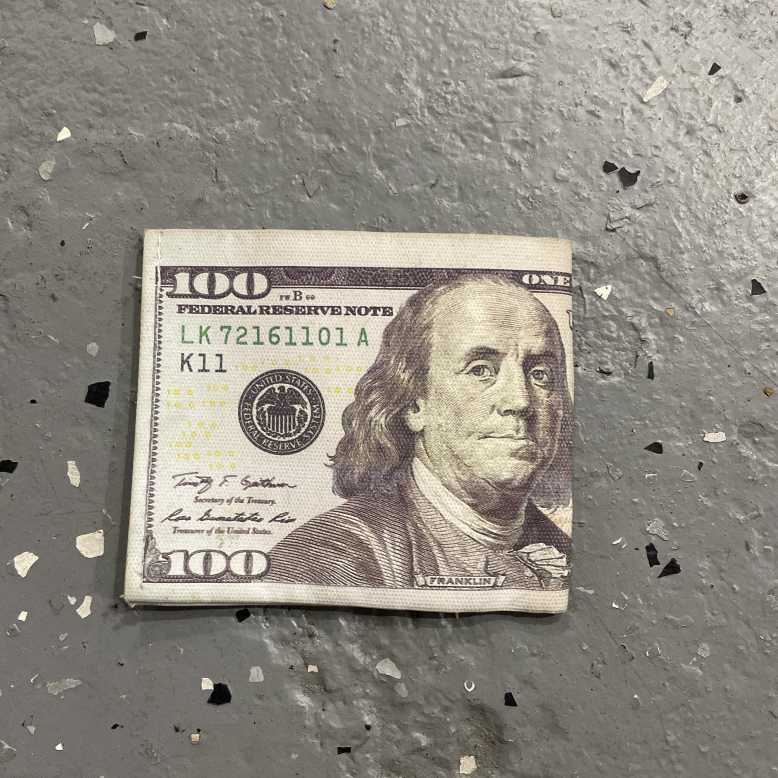 USA $100 One Hundred Dollar Bill Print Men’s money holder Bifold Novelty Wallet