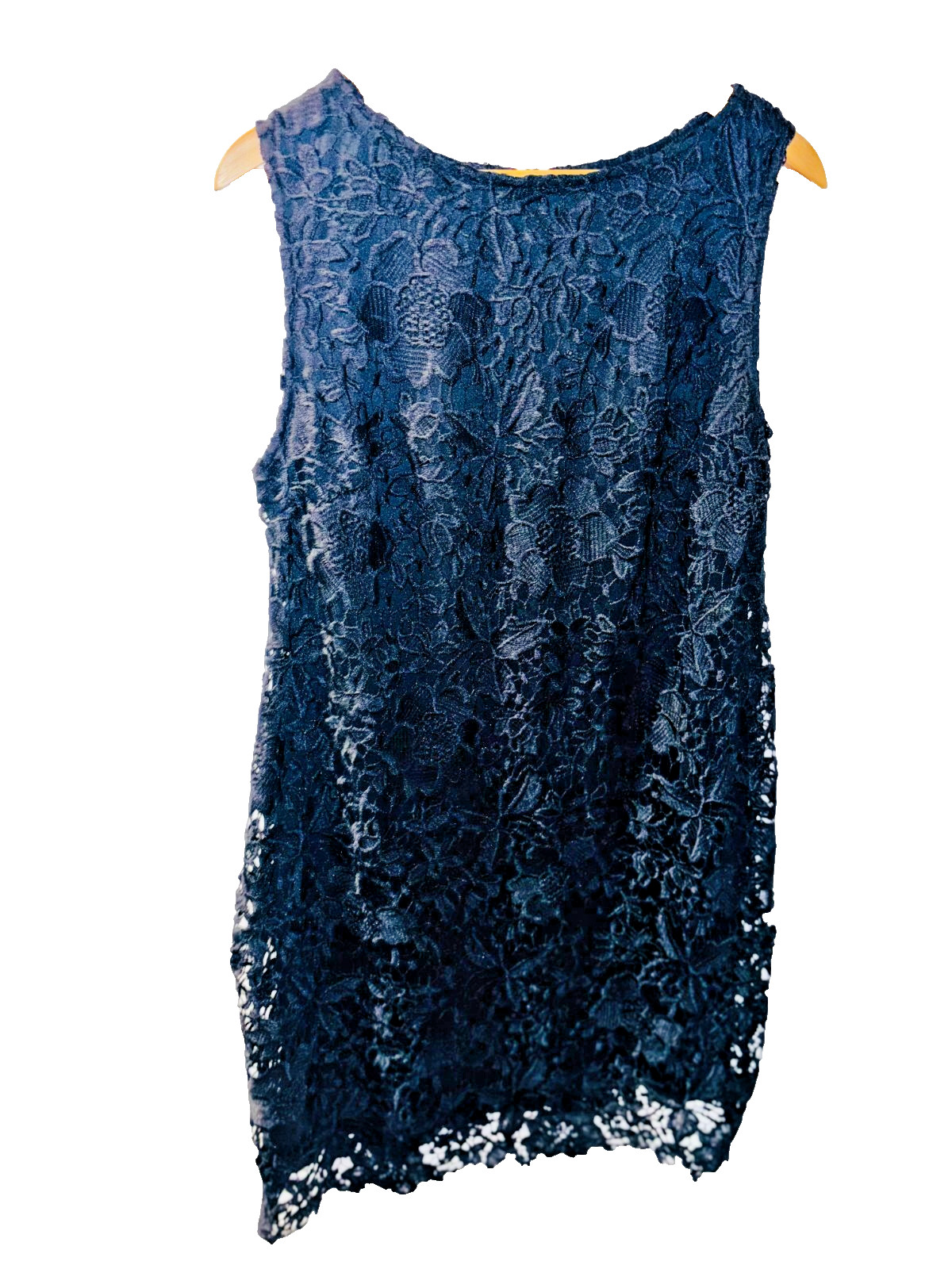Wallis Sleeveless Lace Little Black Dress Fully Lined,Size-18,Lightweight,Formal