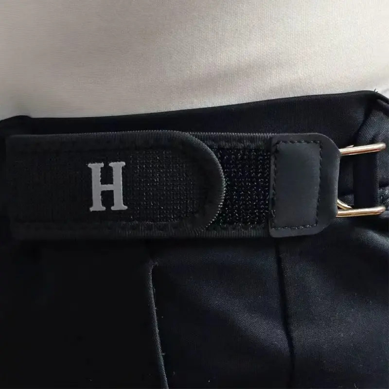 2PCS Tactical Metal Hook Elastic Belt Buckle-Less Invisible Waist Belt Closure