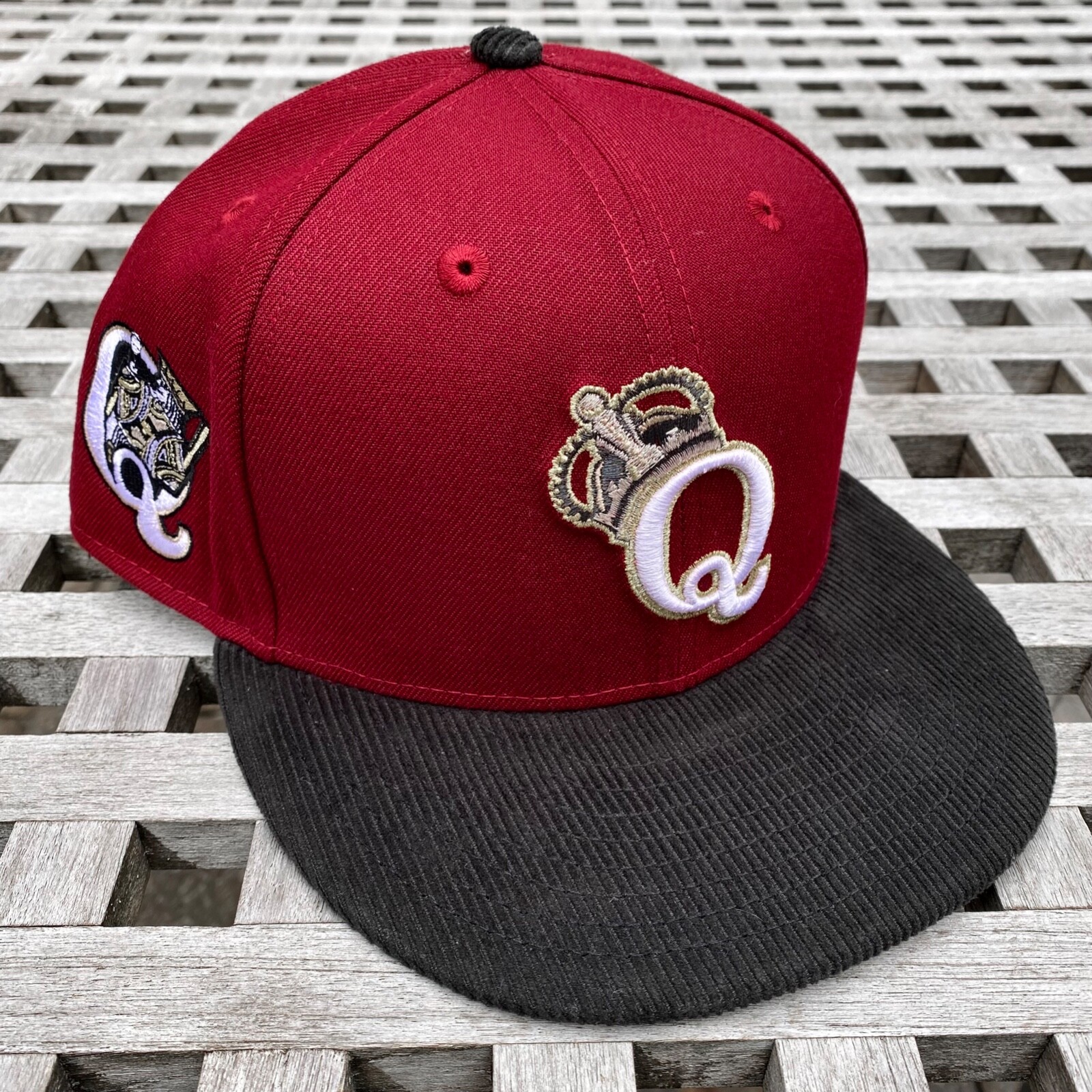Queens Kings New Era 59FIFTY 2 Tone Corduroy Edge Outwear Fitted Cap Hat 7 1/2