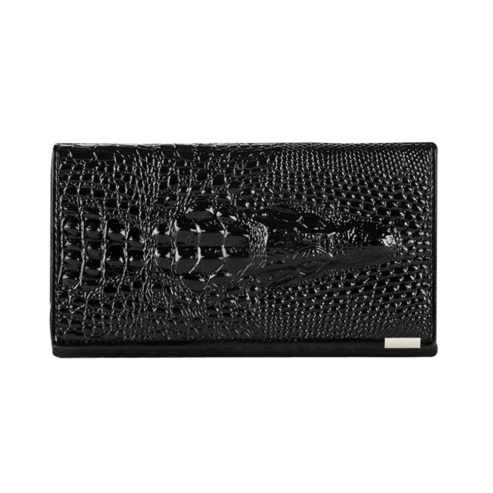 Women Long Crocodile Genuine Leather Clutch Wallet Card Holder Purse Handbag US