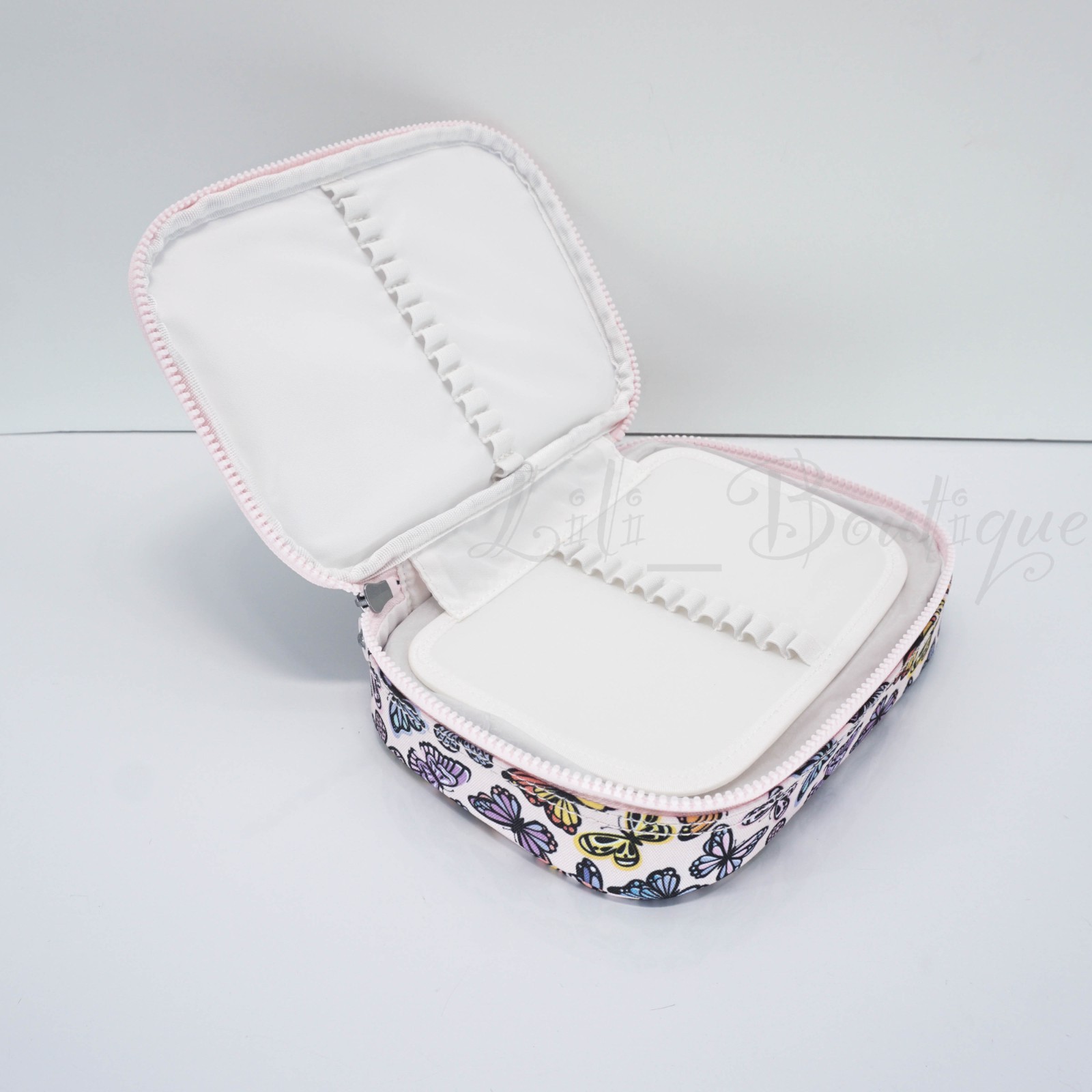 Kipling 100 Pens Case Pencil Accessory Box Polyester AC7252 Butterfly Day Multi