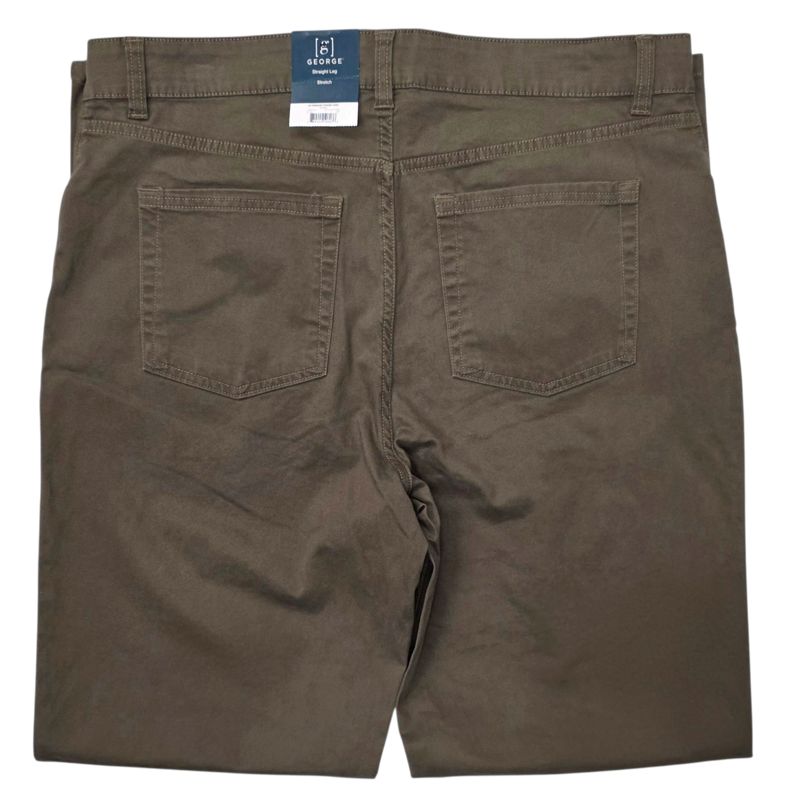 George #11900 NEW Men’s Brown Stretch Premium 5 Pocket Straight Leg Pants