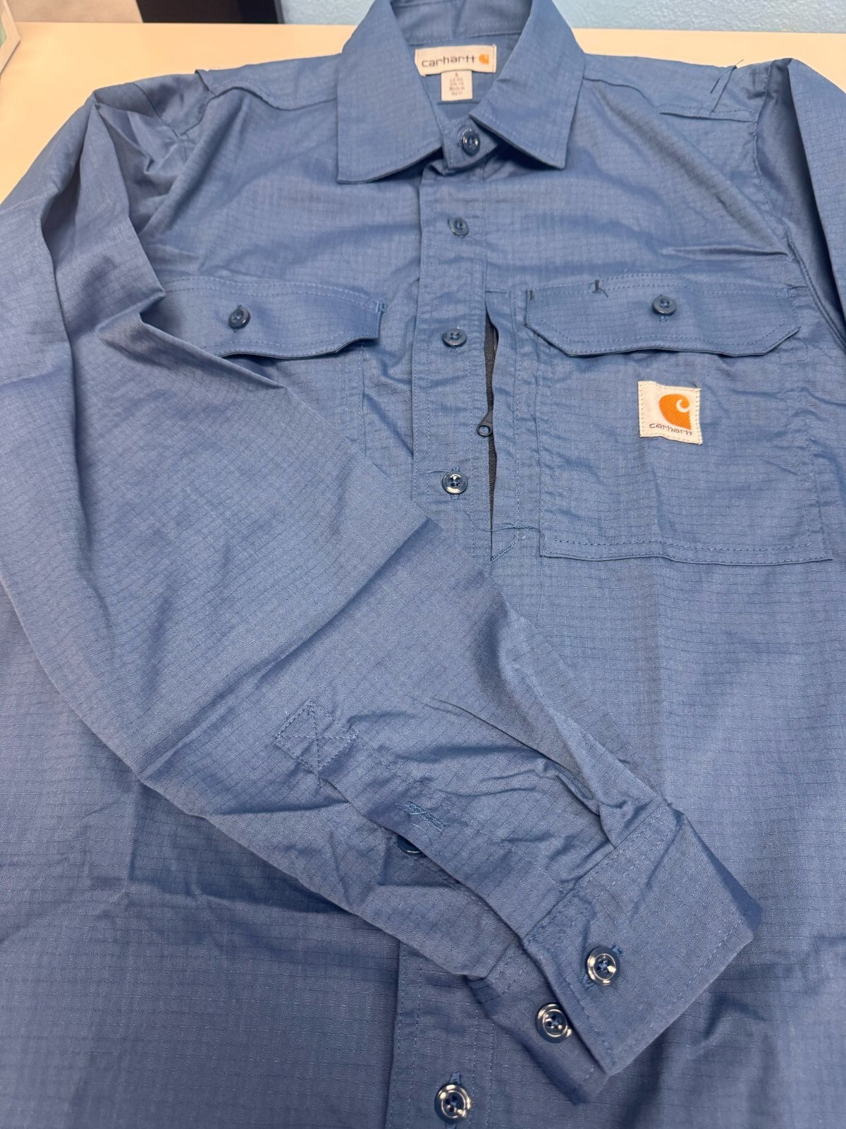 Carhartt Men’s Long Sleeve Shirt, Blue