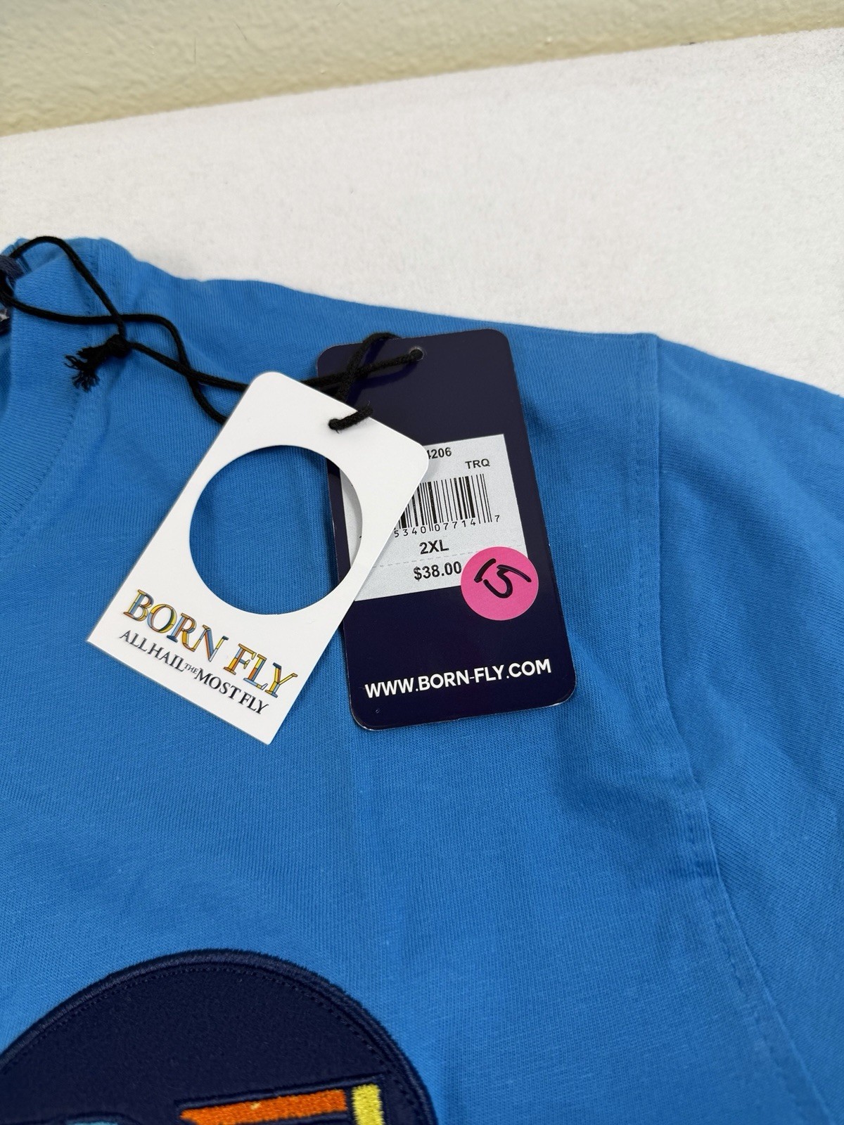 BORN FLY-sz 2XL Blue All Hail Brand New Mens Shirt $38.00 On Tags