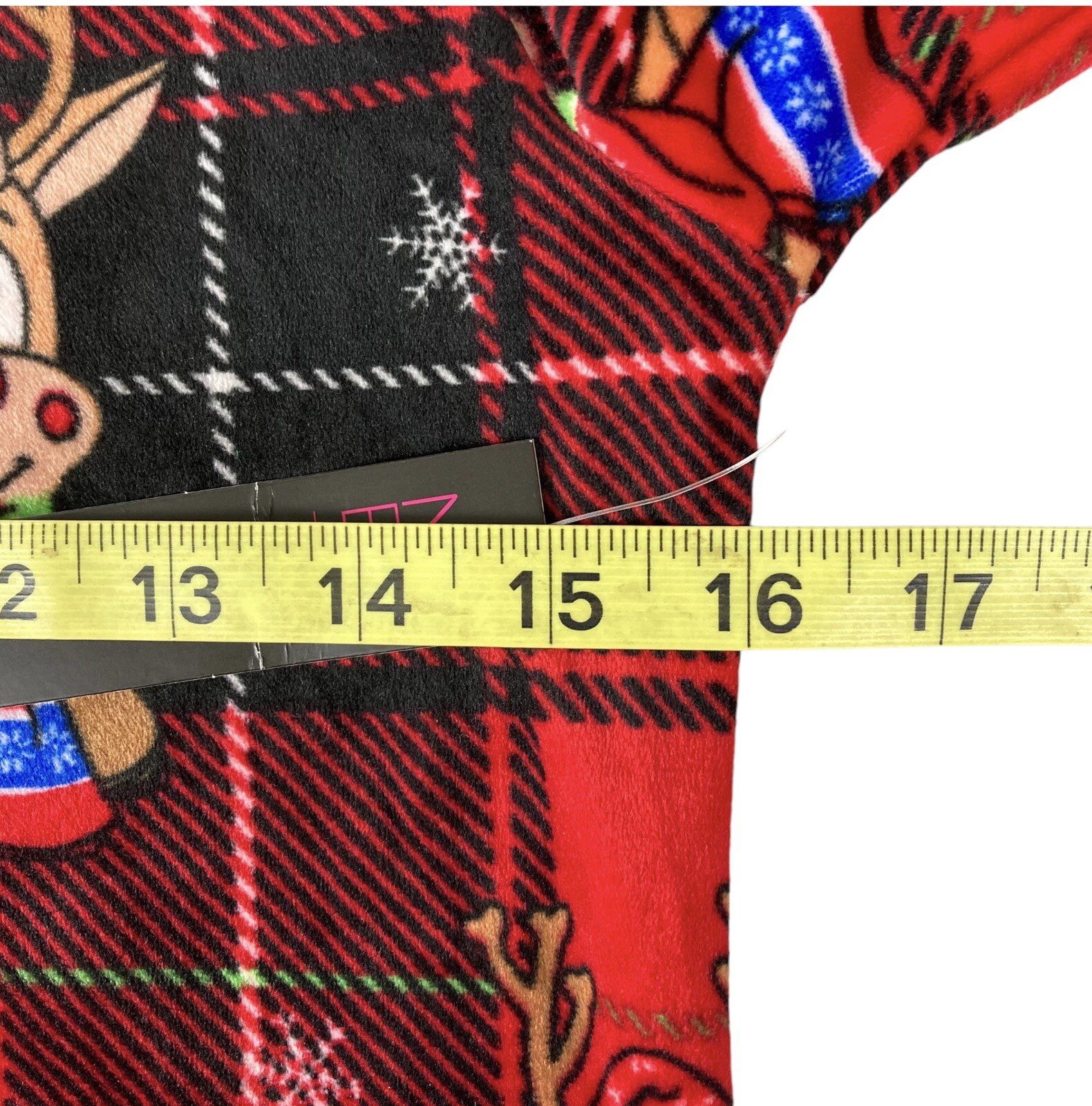 No Boundaries Jr. Girls Oh Reindeer Plush Hooded Pullover Rudolph Buffalo Plaid