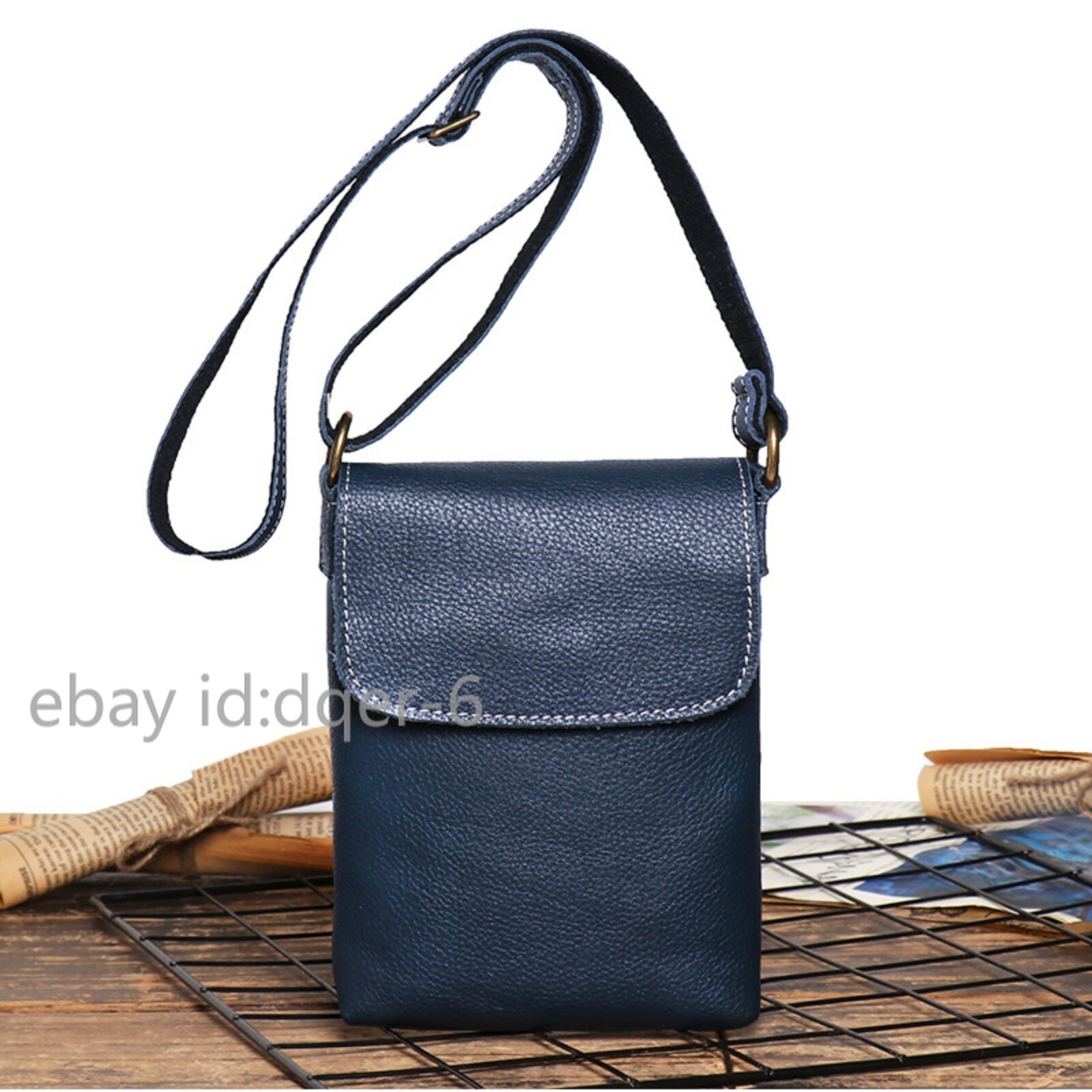 Mens Leather Shoulder Bag Small Crossbody Pouch Vintage Phone Wallet Carrier
