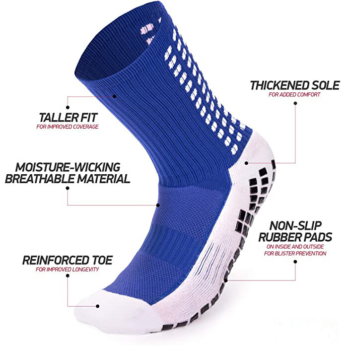 Men’s Anti Slip Football Socks Athletic Long Socks Absorbent Sports Grip US Sell
