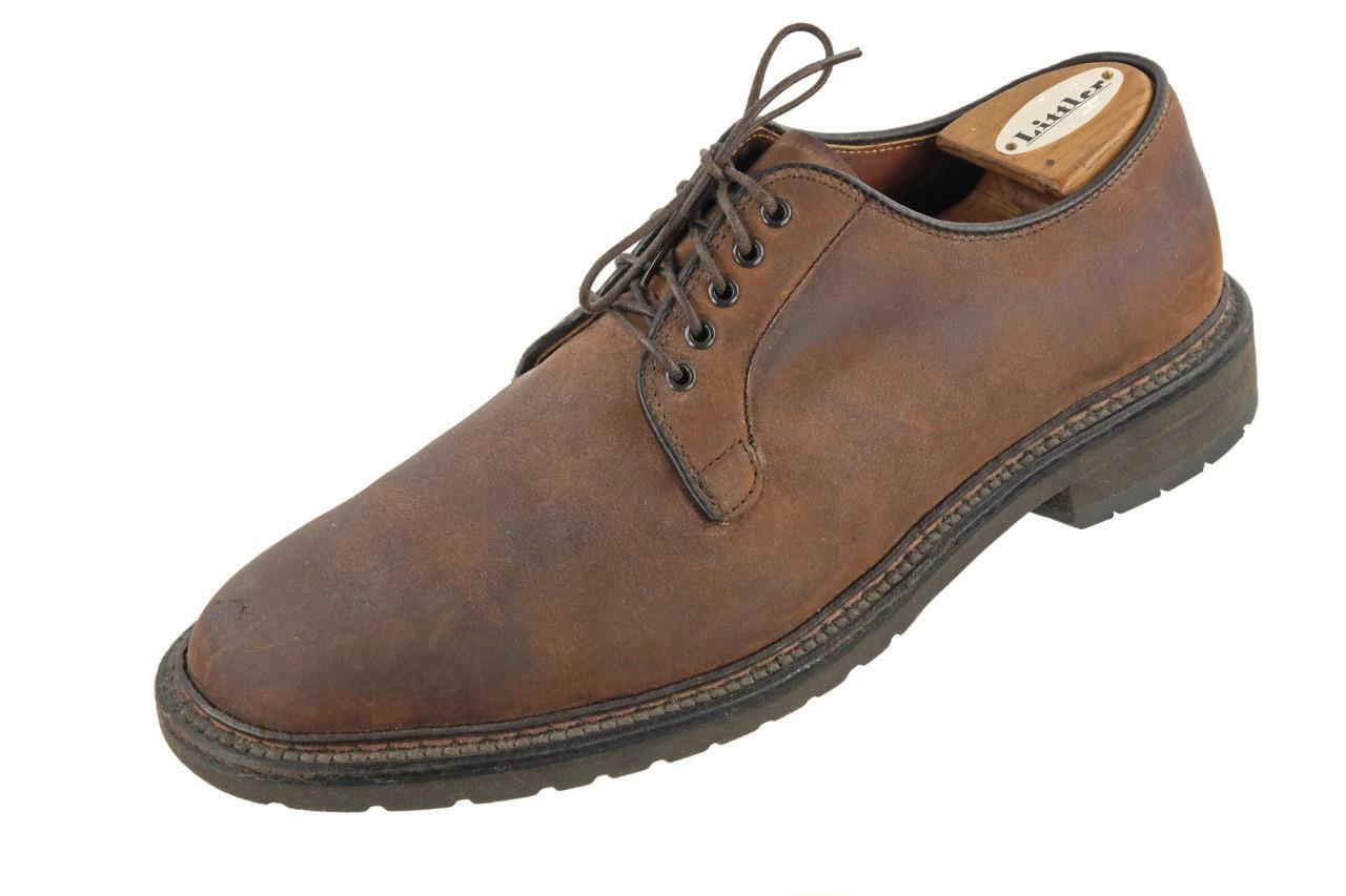 ALDEN Sz. 9.5 A/C Oxford Dress Shoes Goodyear Welt Oiled Leather Ombre Dk Brown