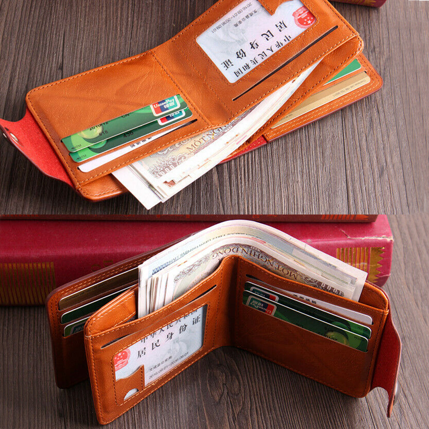 Men’s Novelty US 100 Dollar Wallet PU Leather Bill Money Billfold Card Holder