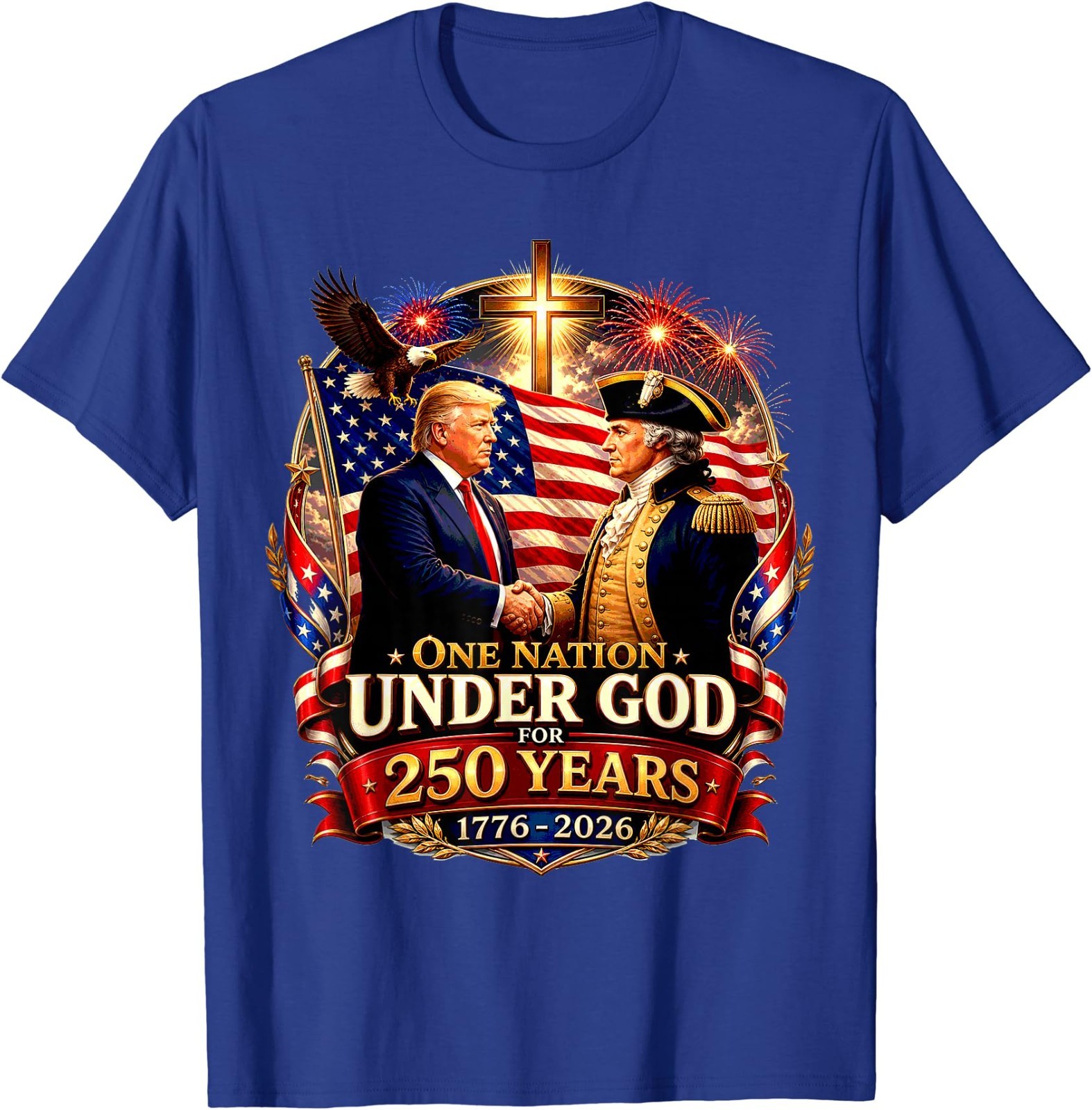 250 Years America Anniversary 250th Trump Washington T-Shirt