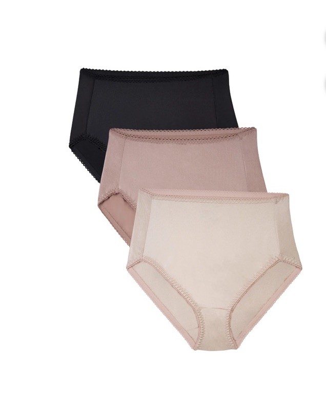 VANITY FAIR Women 3-Pair Undershapers Hi Cut Underwear Panties Size small 5
