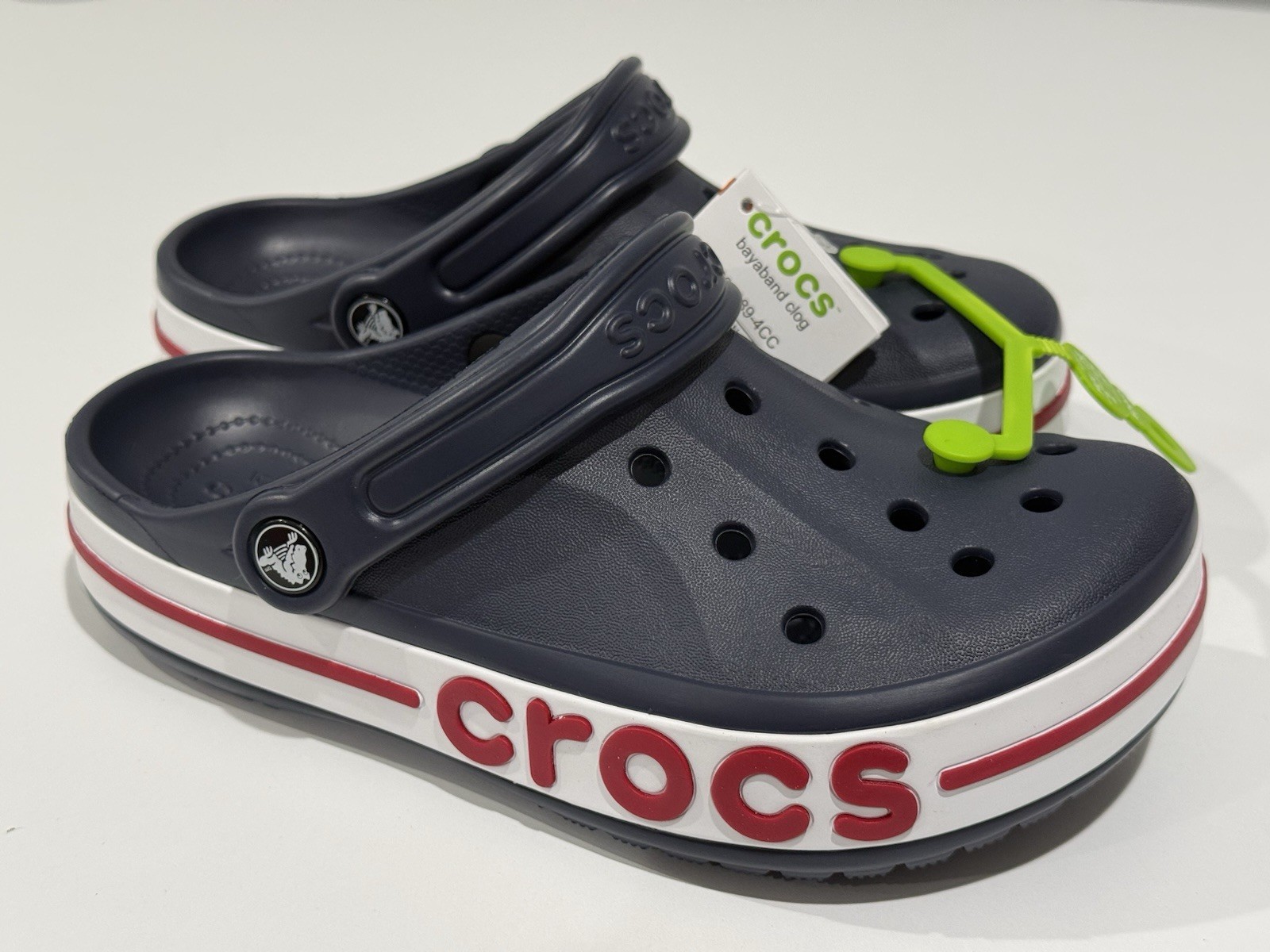 Crocs Bayaband Clog NAVY / PEPPER #205089-4CC Unisex Size US m4/w6~New W/O Box