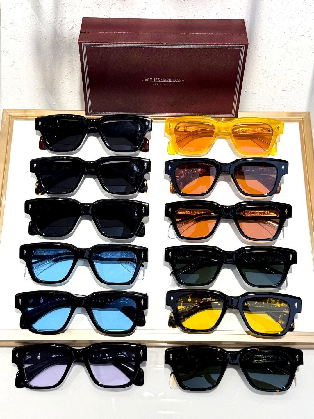 Jacques Marie Mage Fellini Sunglasses Blue/Blue 51-20-146mm With Case