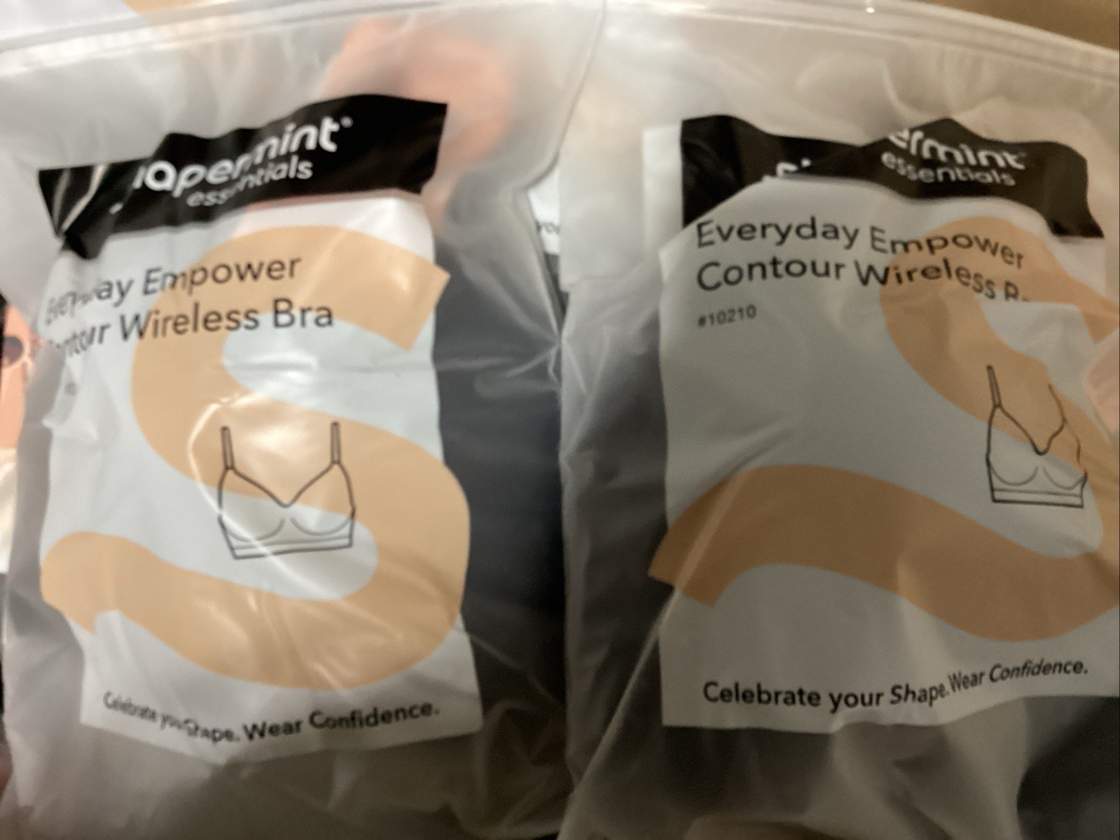 Shapermint Everyday Empower Contour Wireless Bra Large Black