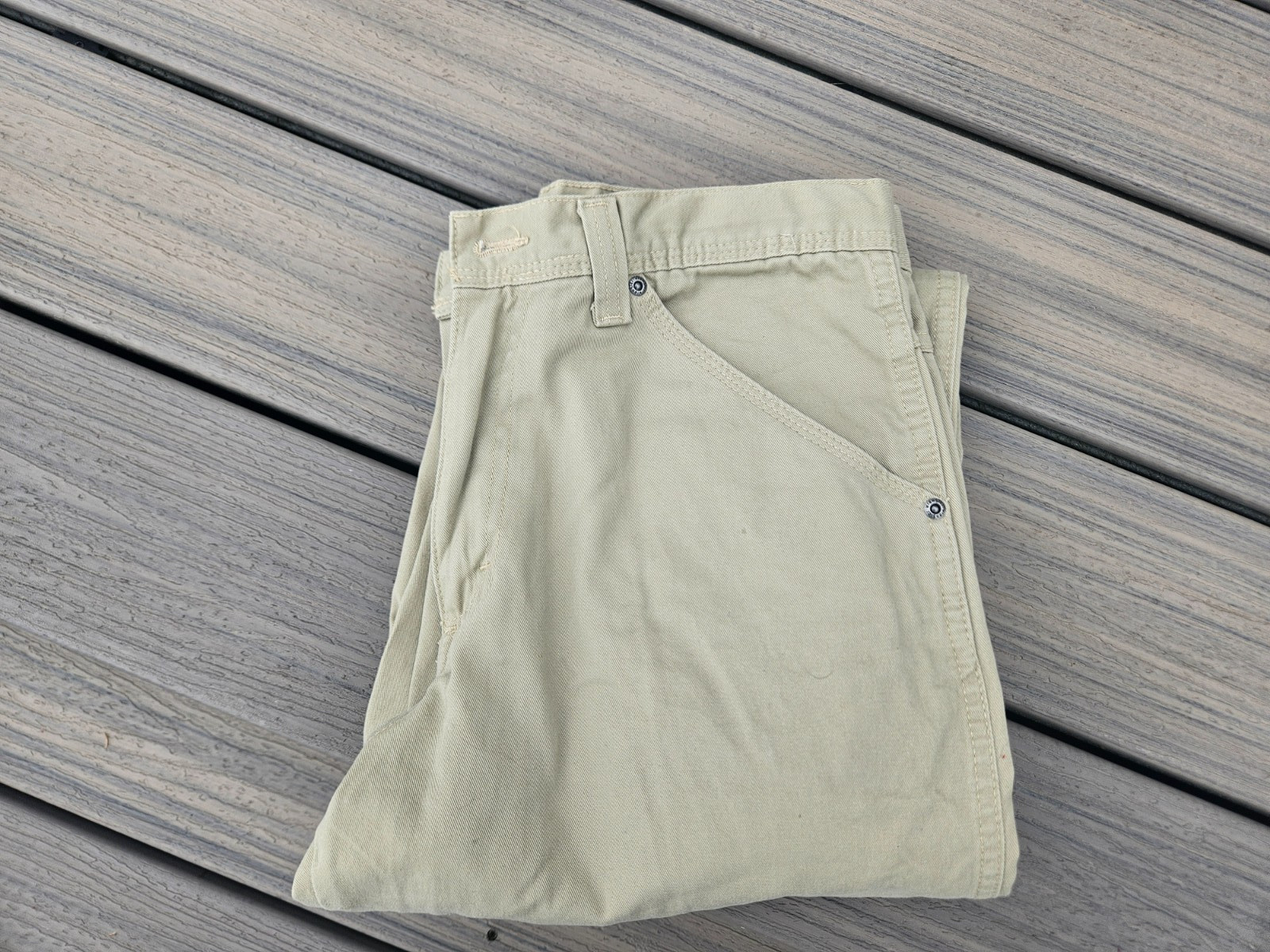 WRANGLER LIGHT KHAKI PANTS CARPENTER JEANS 94HYWCA 29×30 100% COTTON