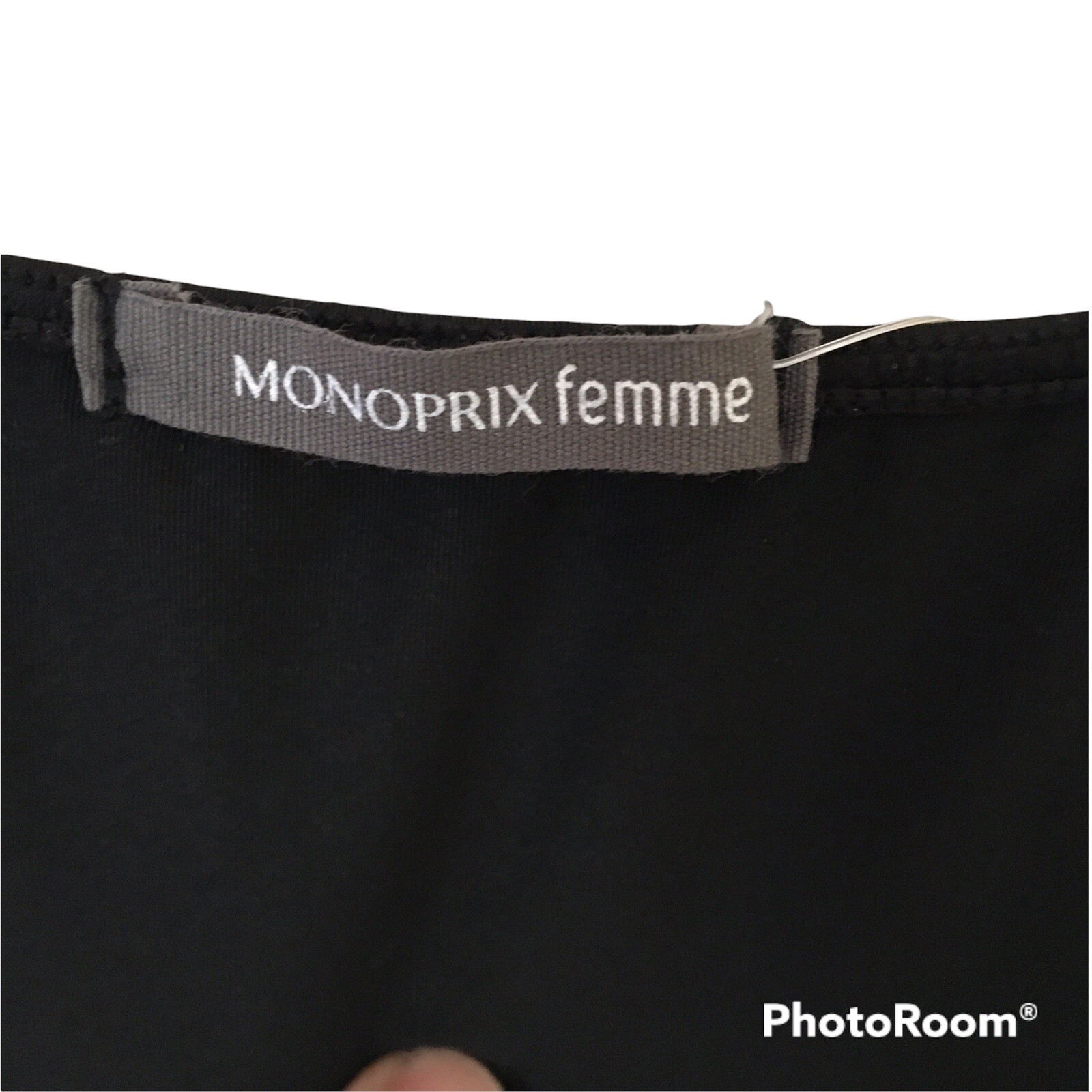 MONOPRIX FEMME Womens Dress Body Con Black LBD Sexy Made in France Size T2 NEW
