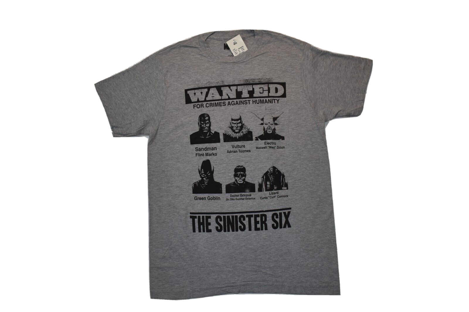 Marvel Mens Most Wanted Sinister Six Spider-Man Super Villains Shirt NWT S-2XL