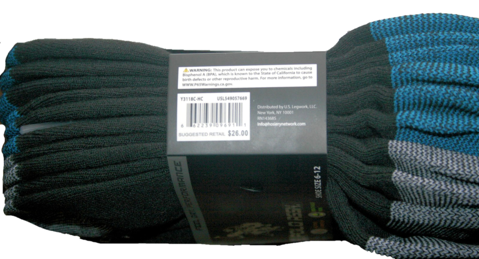 Men’s Quarter Crew Socks U.S. Polo Assn. 10 Pairs Size 6-12