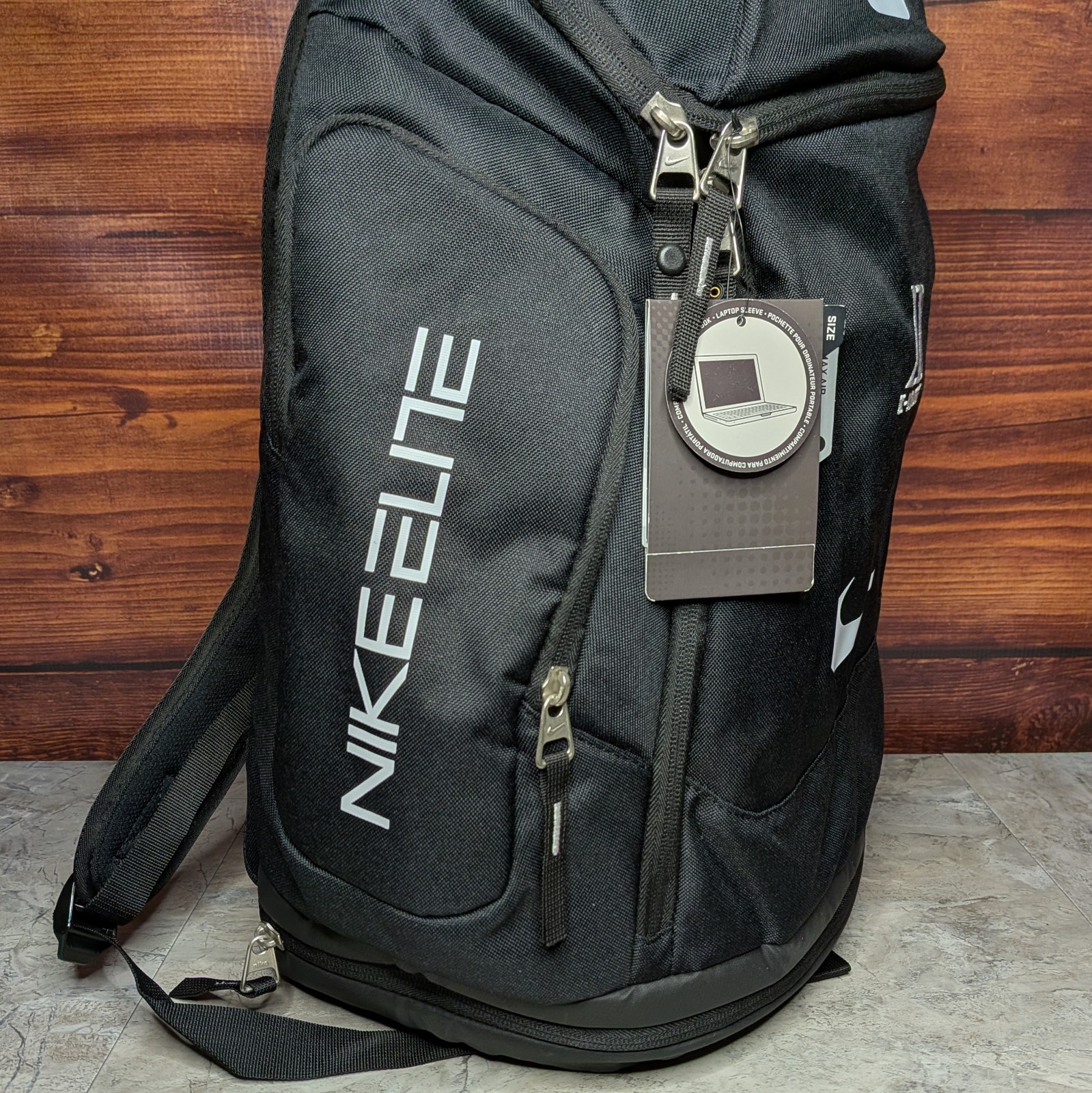 Nike Hoops Elite Duke K Academy Max Air Black White Basketball Team Backpack