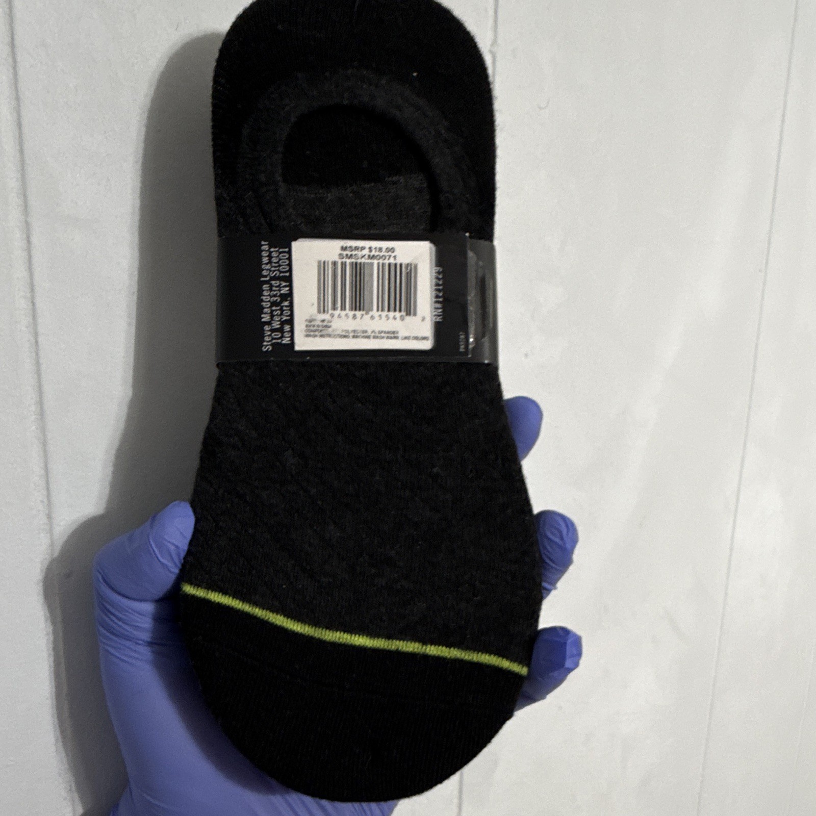 Steve Madden Men’s Non-Slip No-Show Sneaker Socks 5 Pairs Black/Gray 6-12.5