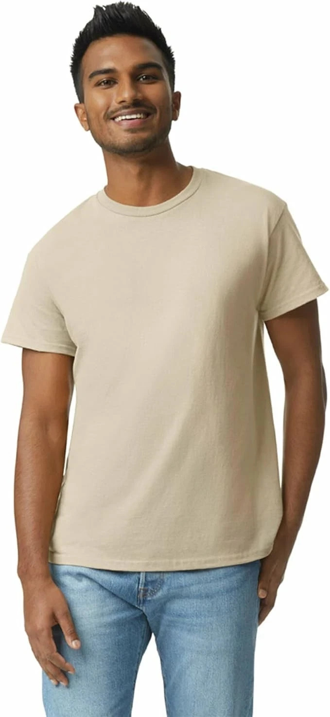 Gildan (5-pack) Bulk Solid Ultra Cotton Short Sleeve Blank Tee T-Shirt SAND