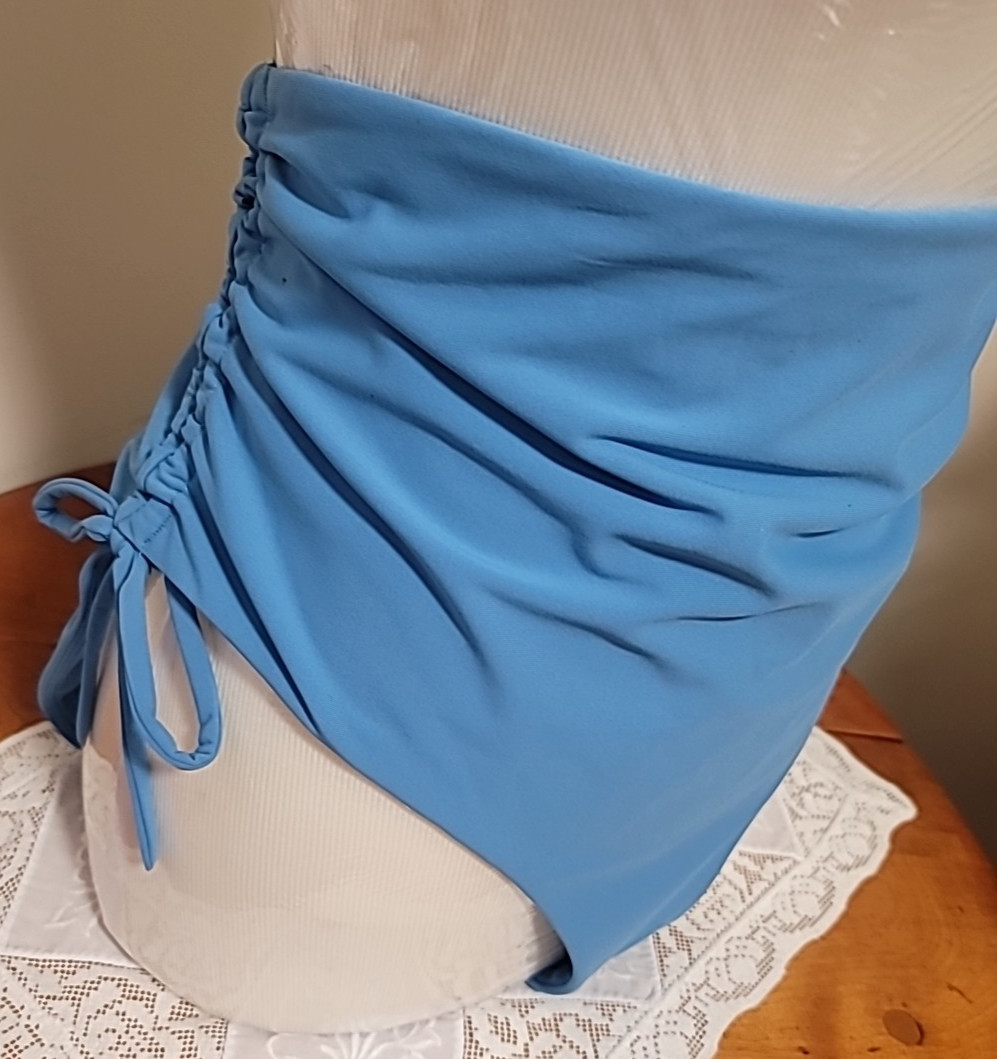Nwt Calia Women’s XXL Swim Ruched Side Tie Tranquil BLUE Bottoms WSA23410SP25
