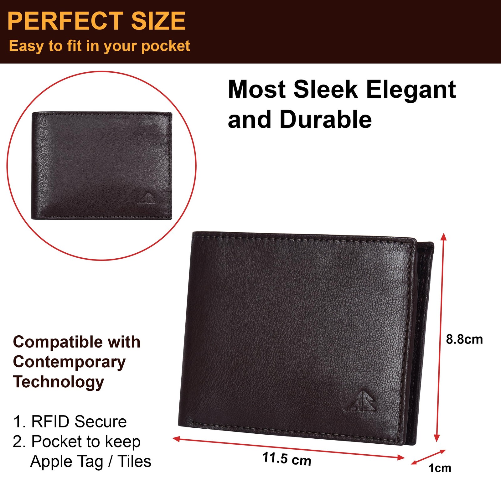 Leather Bifold Wallets For Men with 2 Note Compartment, 6 Card Slots, 2 Slip …