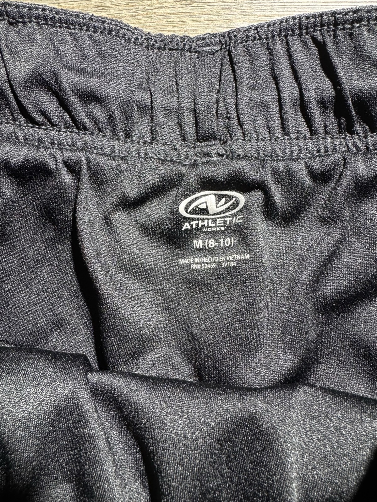 Athletic Works Women’s Running Shorts Black Size M 8-10 Built In Brief Lined