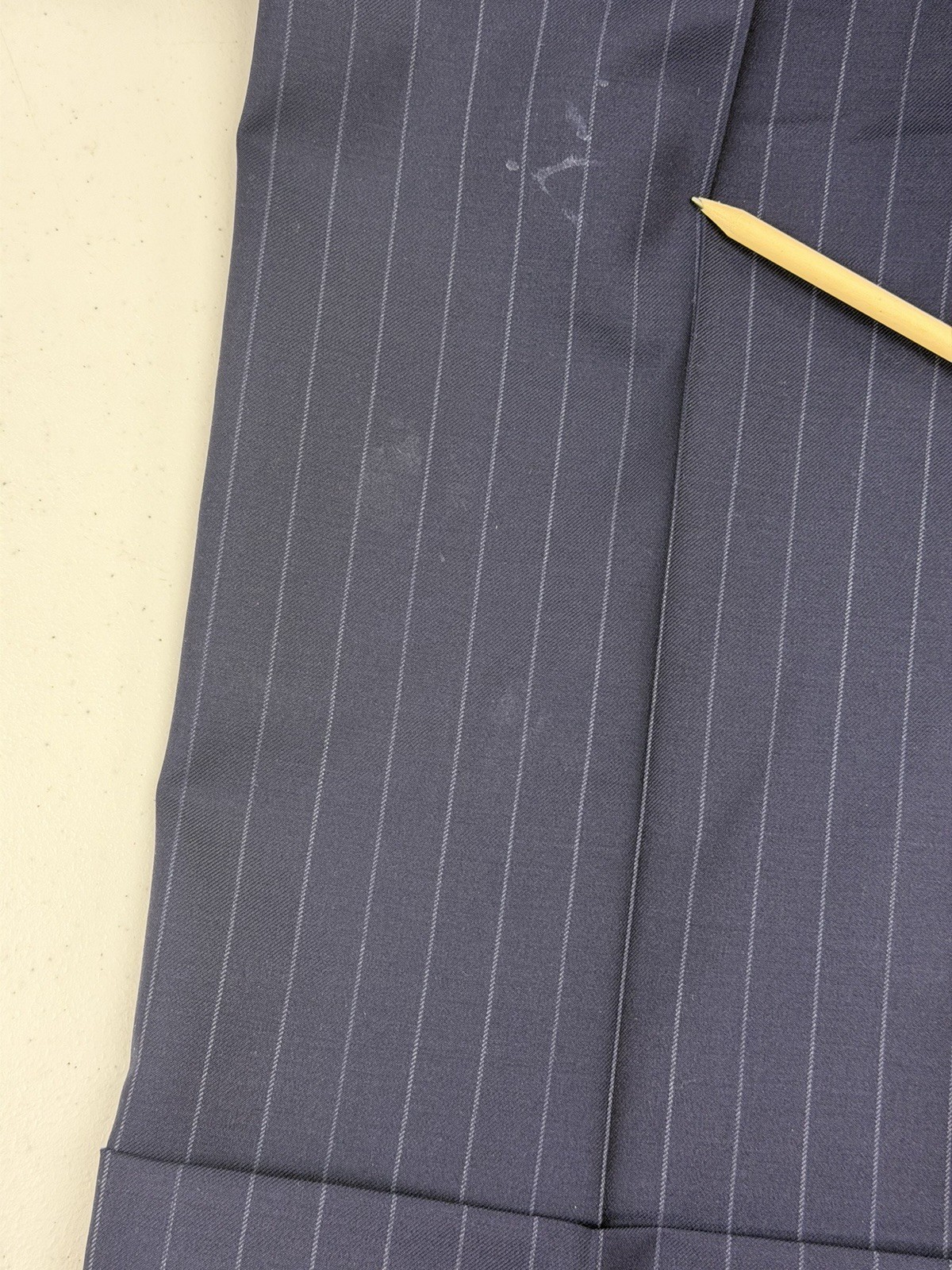 Coppley Canada Men’s Navy Blue Striped Super 110s Wool Suit 48R 42X28 $1,098