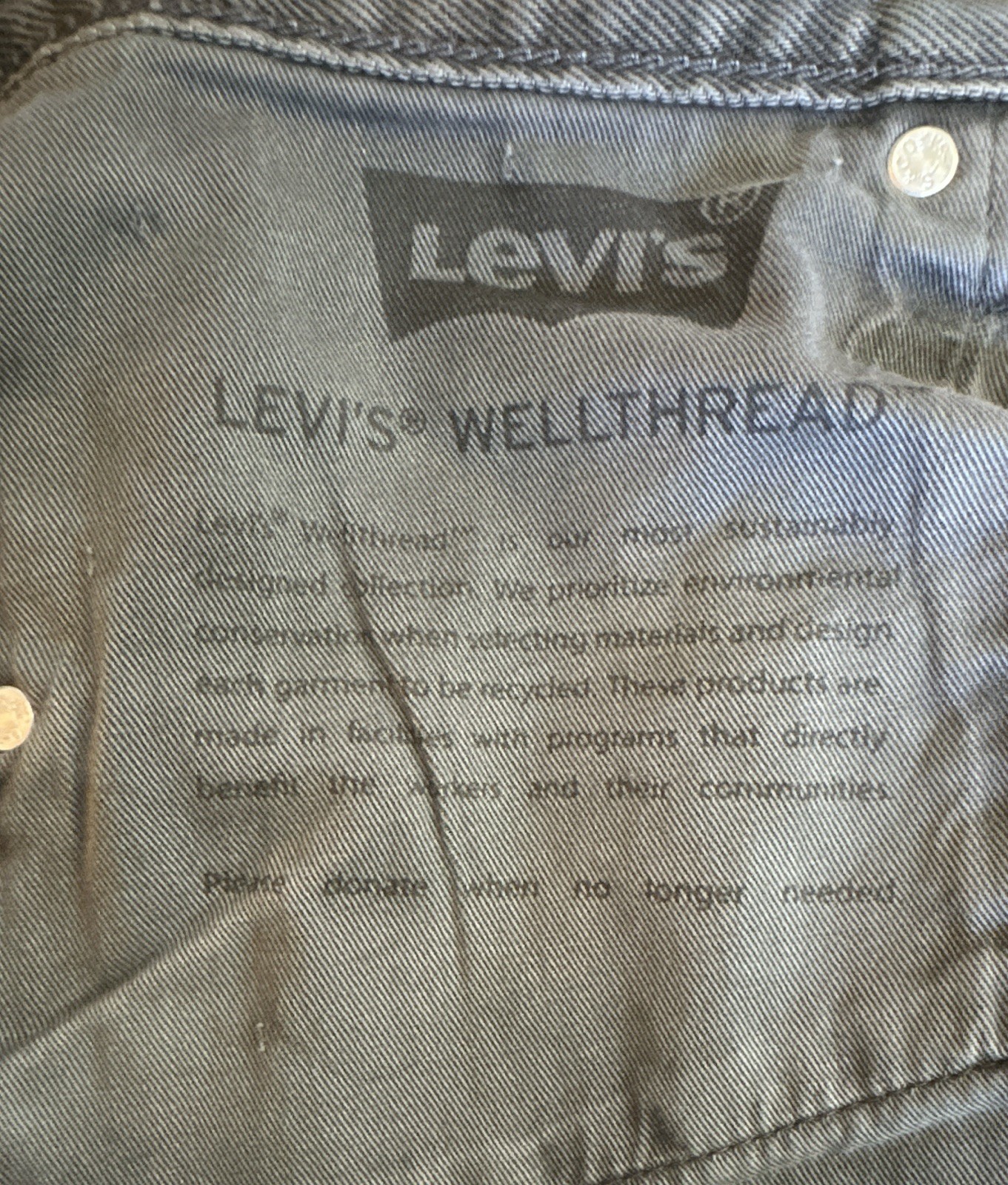 Levi Strauss & Co. Women’s Dark Wash Gray Wide-Leg Loose 5-Pocket Denim Jeans 30