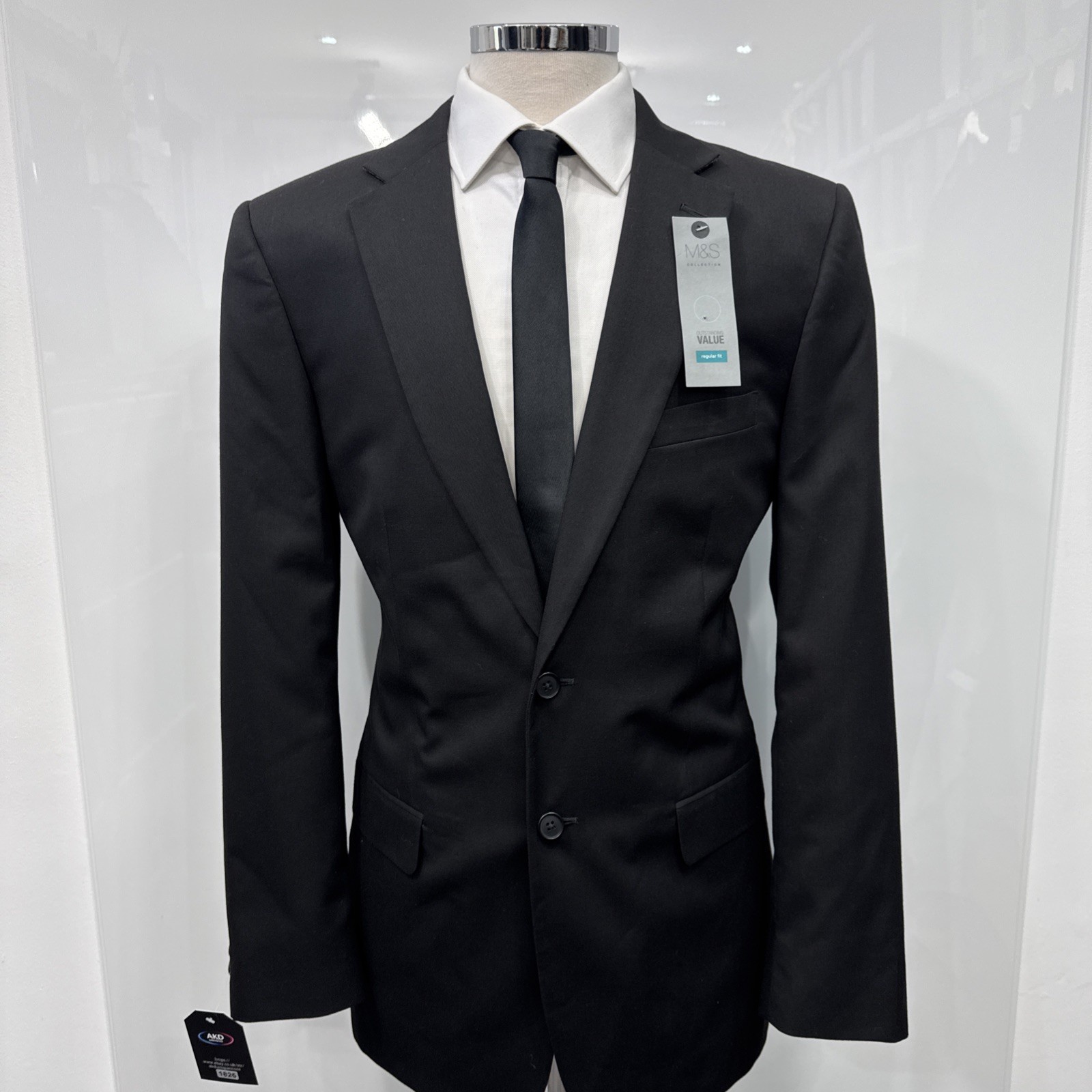 M&S COLLECTION Black Regular Fit Machine Washable Suit Jacket Chest 40L