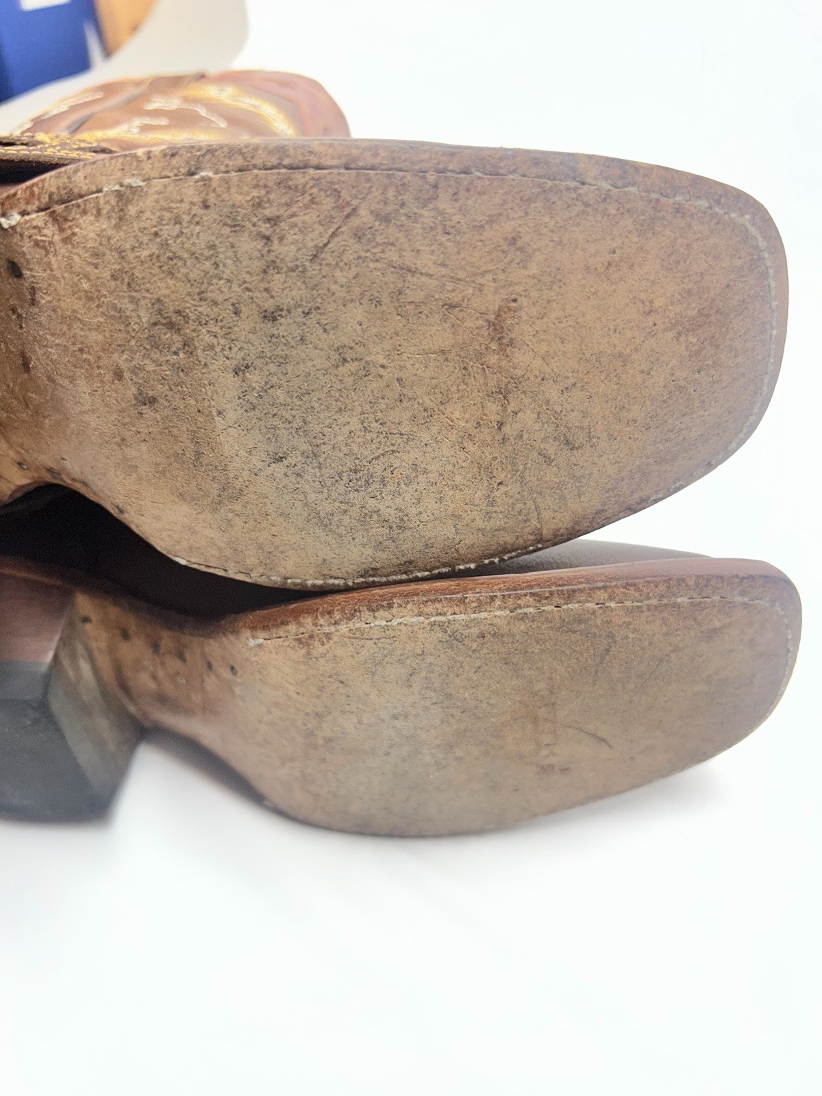 Reyme Western boots Women size 7.5US 24.5 MX square toe with Spur strap Made MEX
