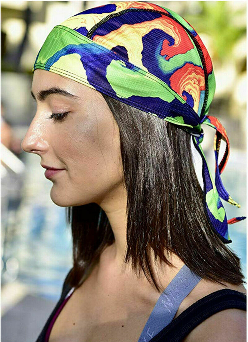 Motorcycle Wrap Biker Du Do Black Bandana Paisley Doo Rag Head Skull Cap Durag