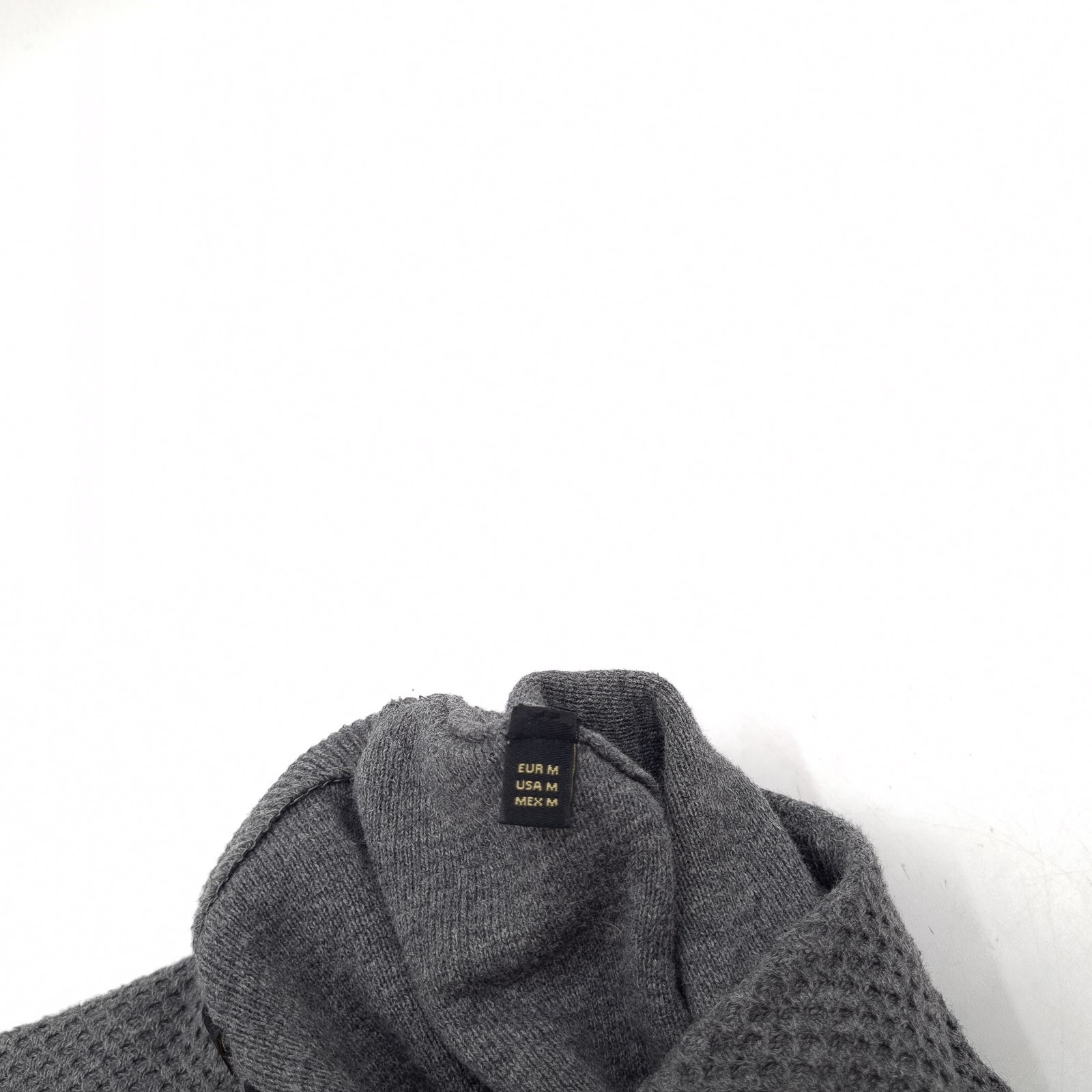 Massimo Dutti Mens Pullover Knitwear Grey Ta1 Regular Fit Size M
