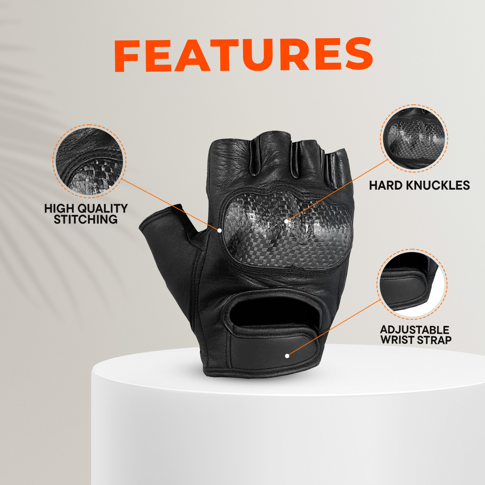Men’s Tactical Fingerless Gloves Military Shooting Hard Knuckle Airsoft Gloves