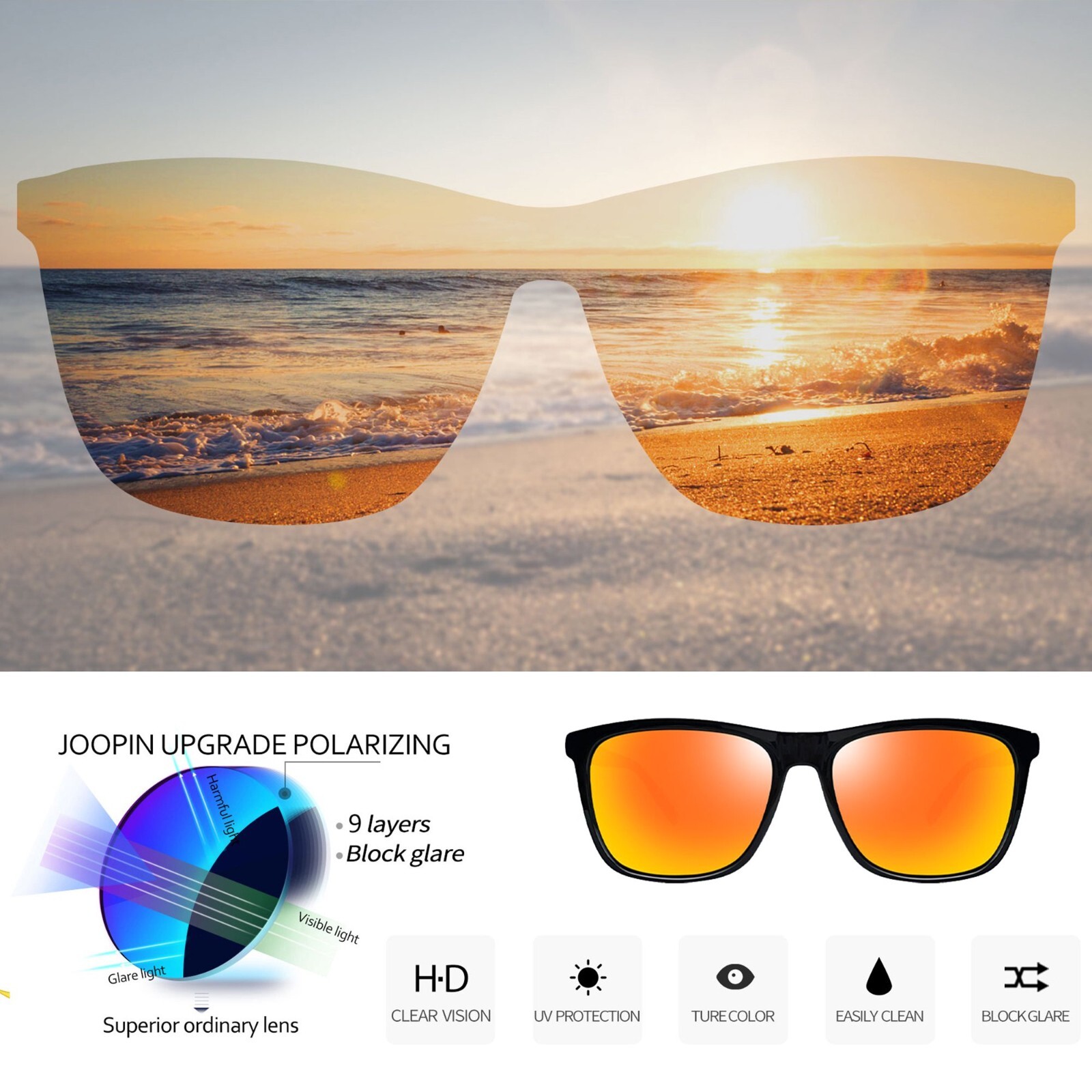 Unisex Sport Polarized Sunglasses Men Women Square Fishing Driving Glasses New