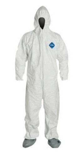 3- Dupont Tyvek Disposable Protective Coverall Clean Paint Spray Suit Hood Boots