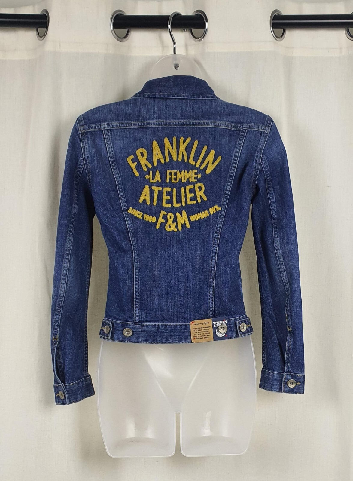 Franklin Marshall Varsity Denim Jacket UK S LN121 MM 12
