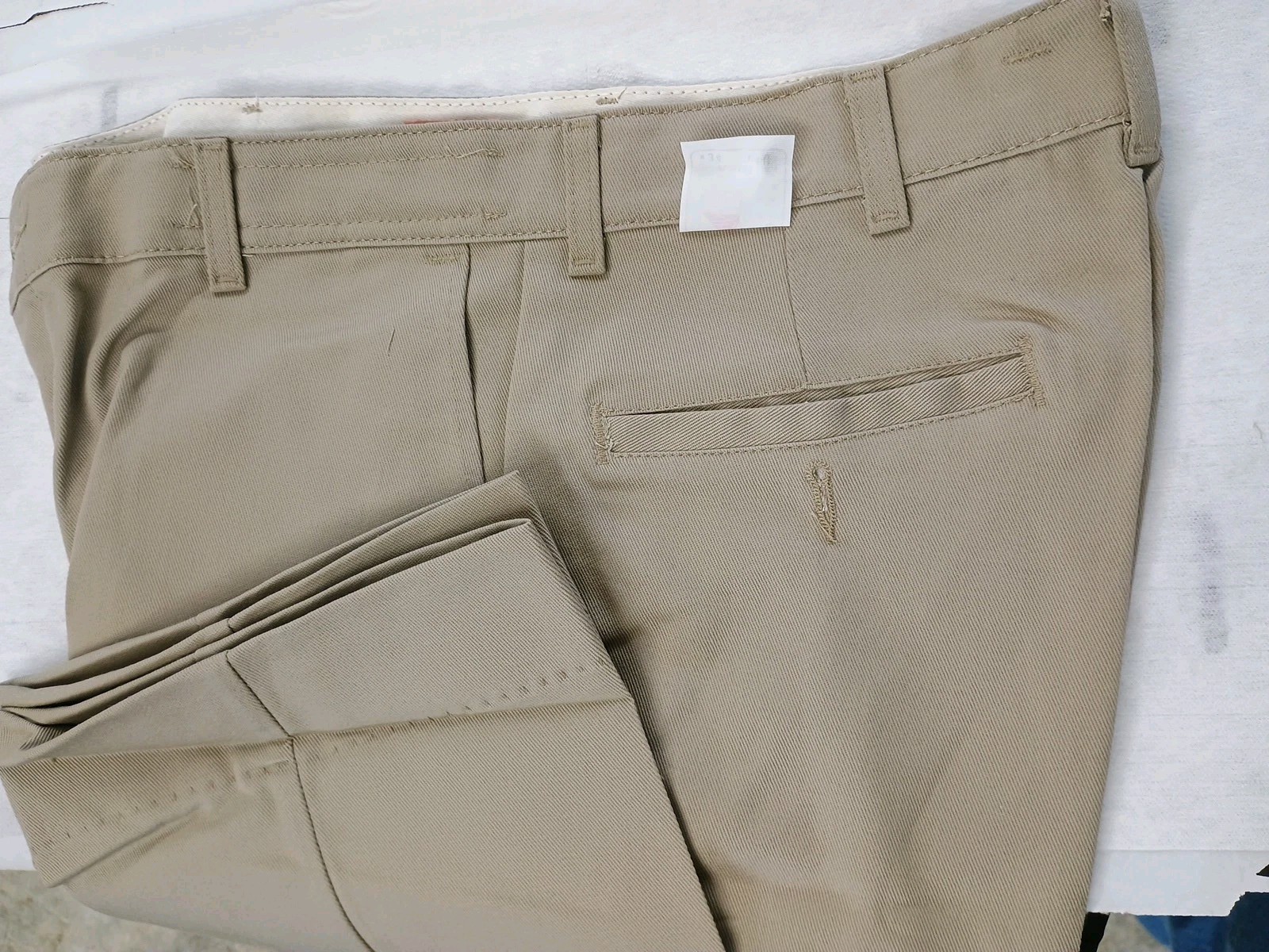 Twill Pants in Khaki Teflon Fabric Protection Casual Work Pro Safe 44 x 30