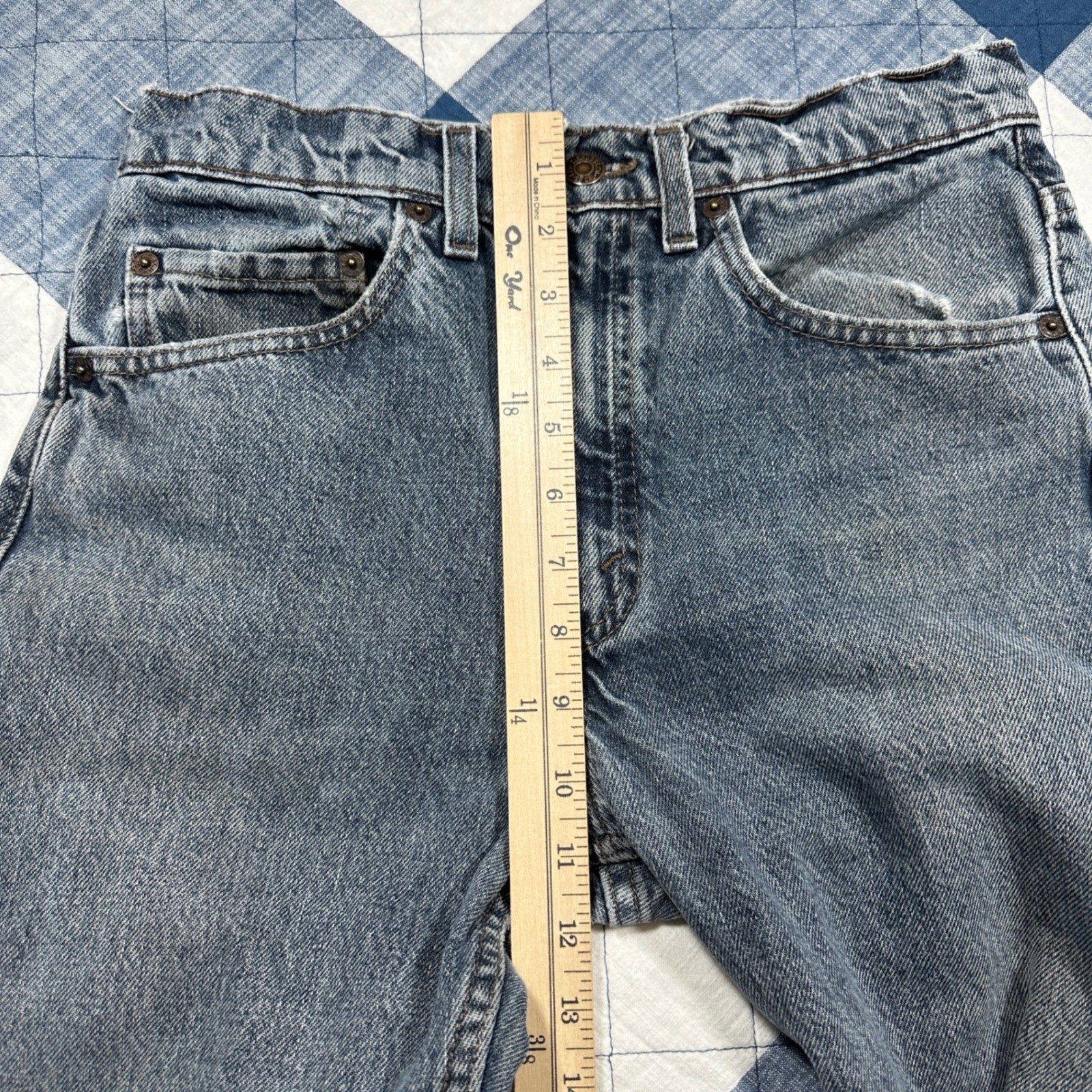 Vintage Levis 505 Jeans 31×32 (Fits 29) Made in USA Thrashed Faded Straight Leg